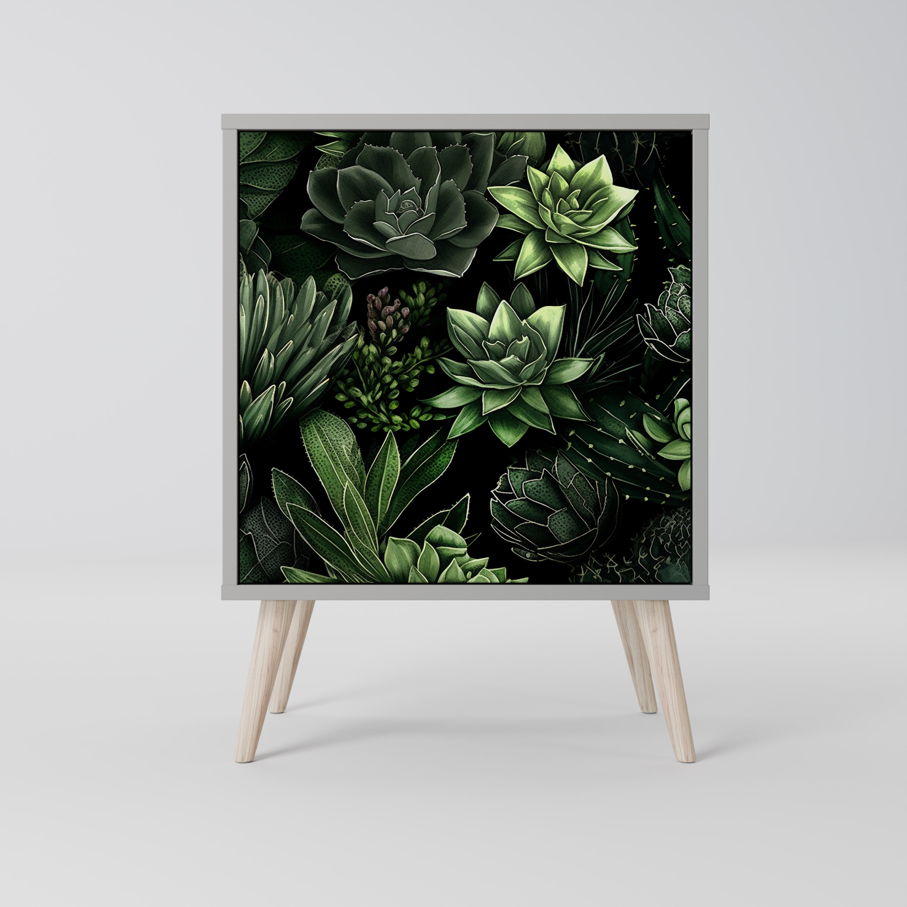 SUCCULENT JUNGLE Komoda 1-drzwiowa korpus Szary