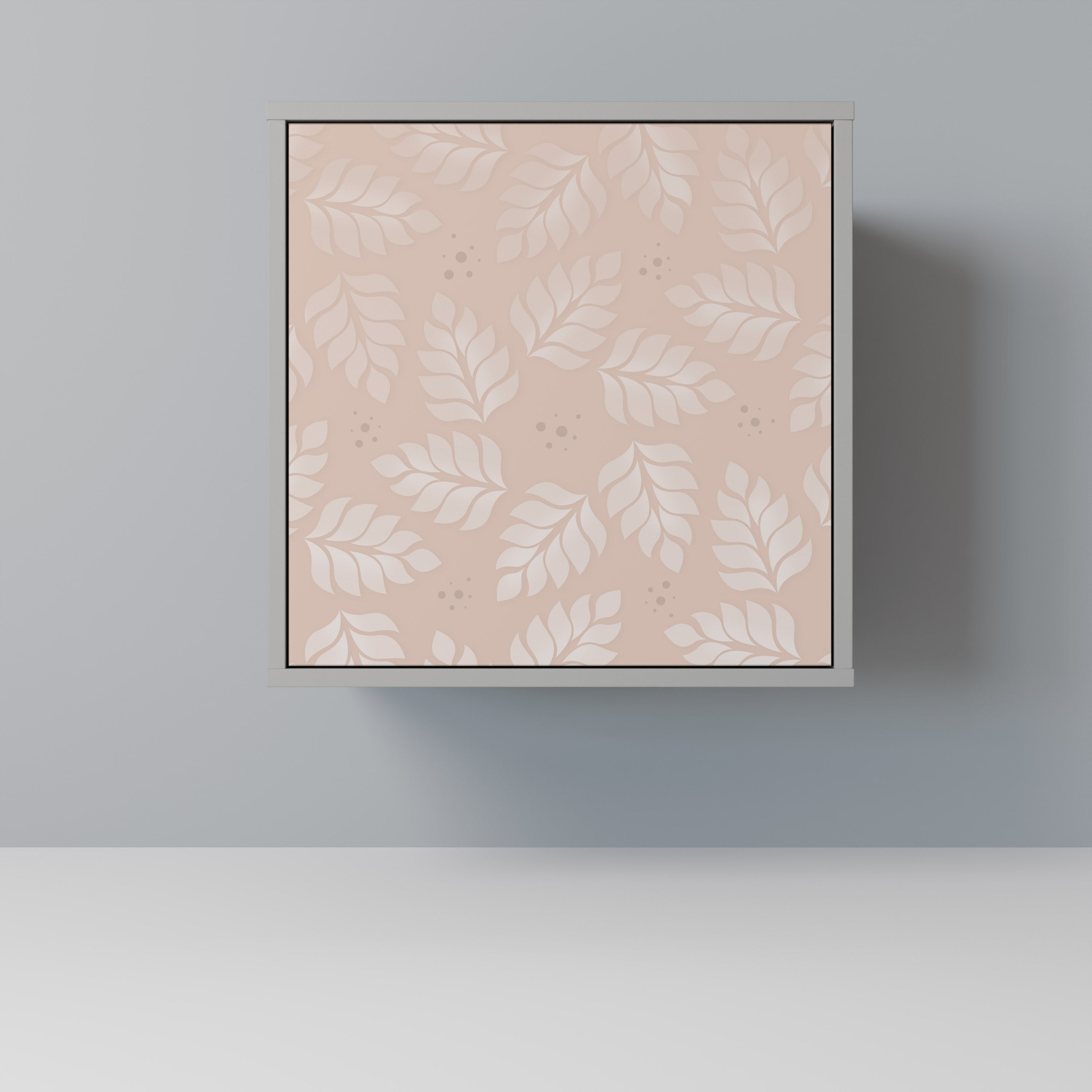 LEAVES ON BEIGE Komoda 1-drzwiowa korpus Szary