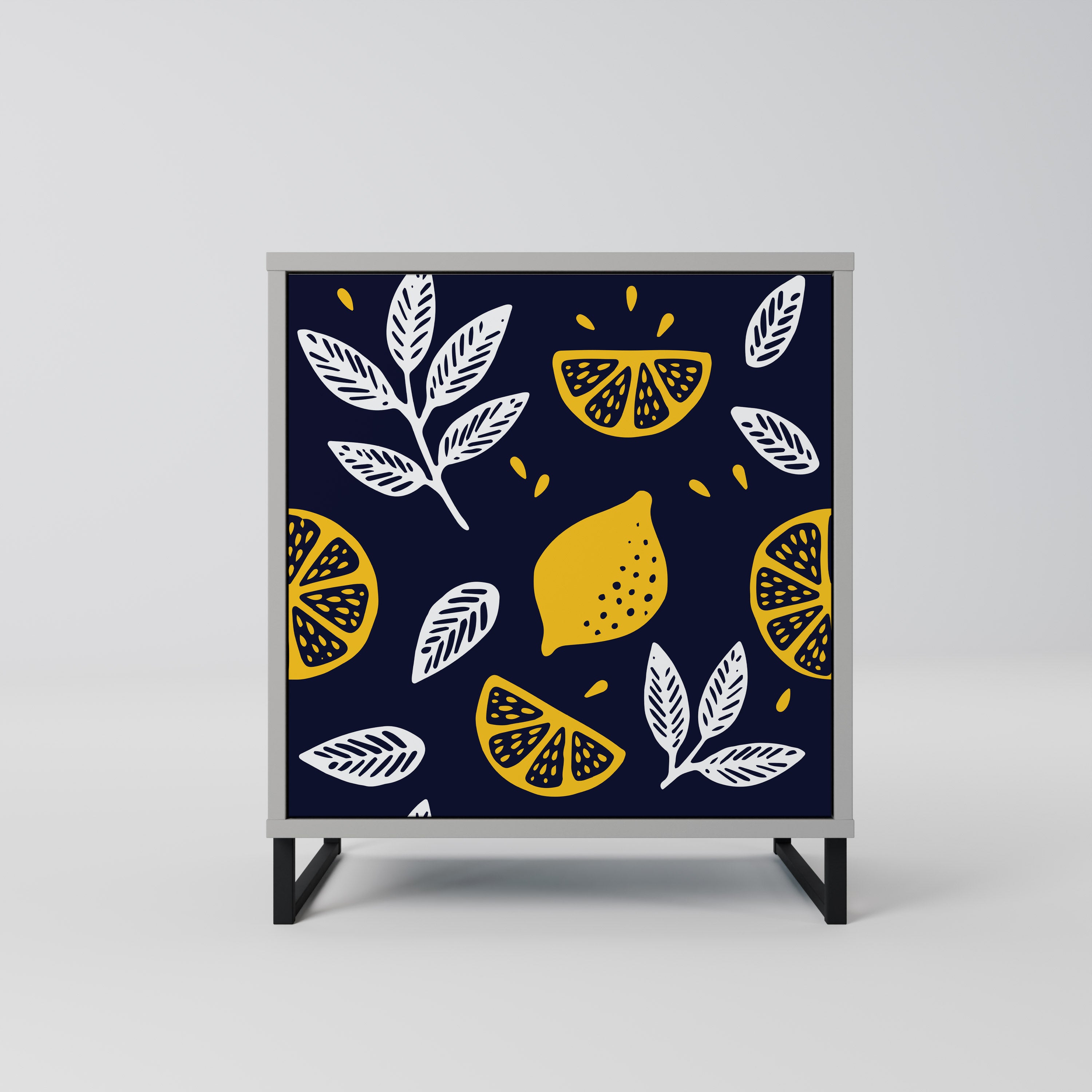 CITRUS BLACK AND WHITE Komoda 1-drzwiowa korpus Szary