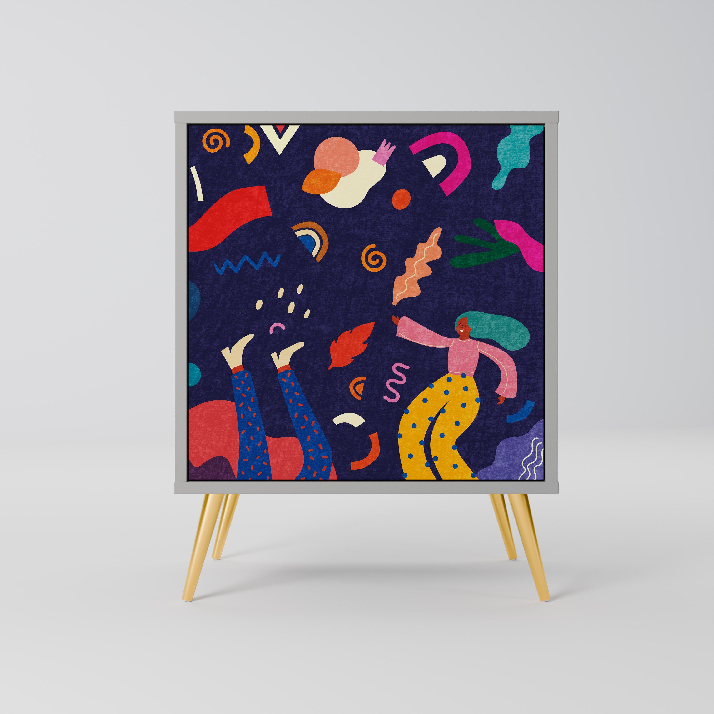 FESTIVE PLEASURES Komoda 1-drzwiowa korpus Szary