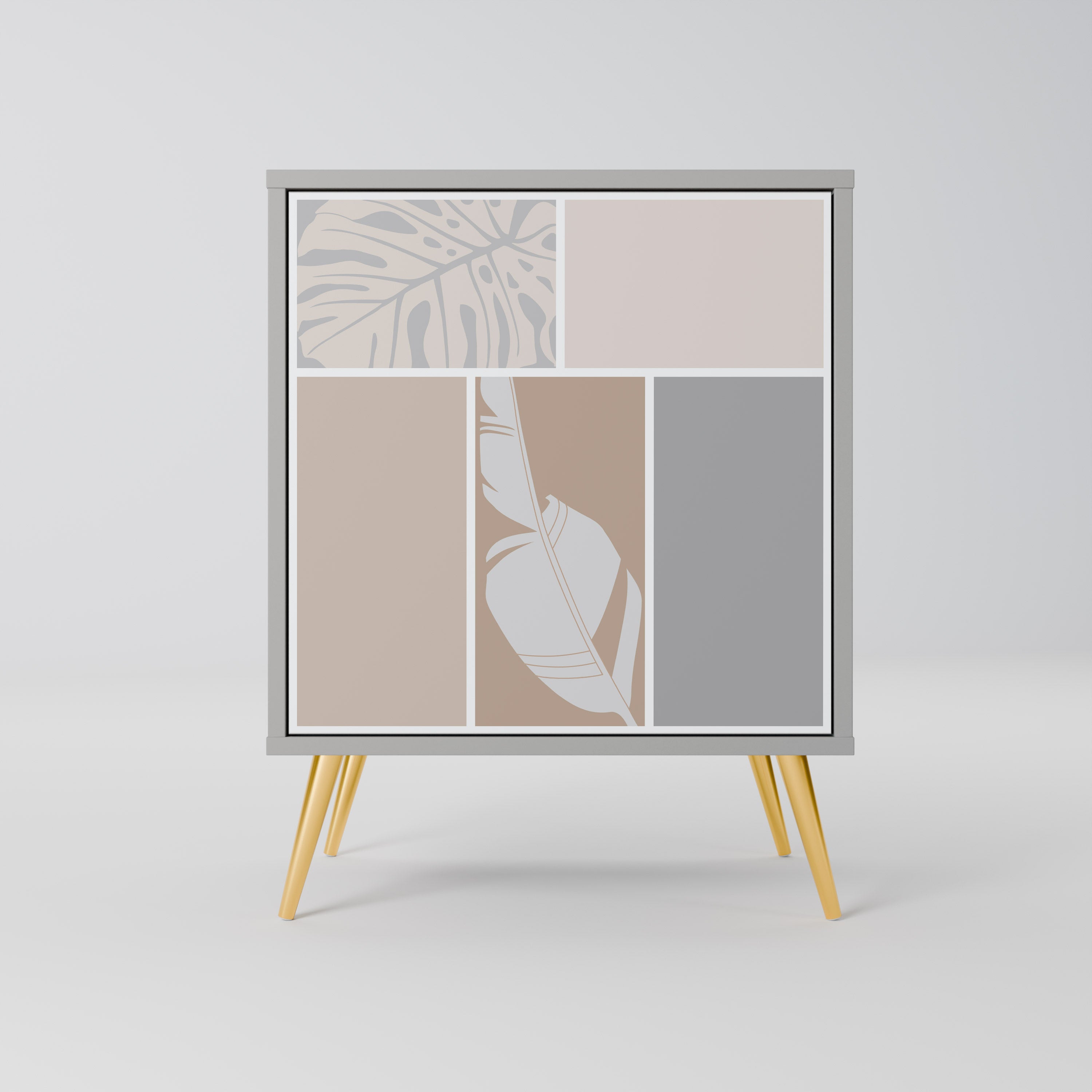 TROPICAL SHAPES Komoda 1-drzwiowa korpus Szary