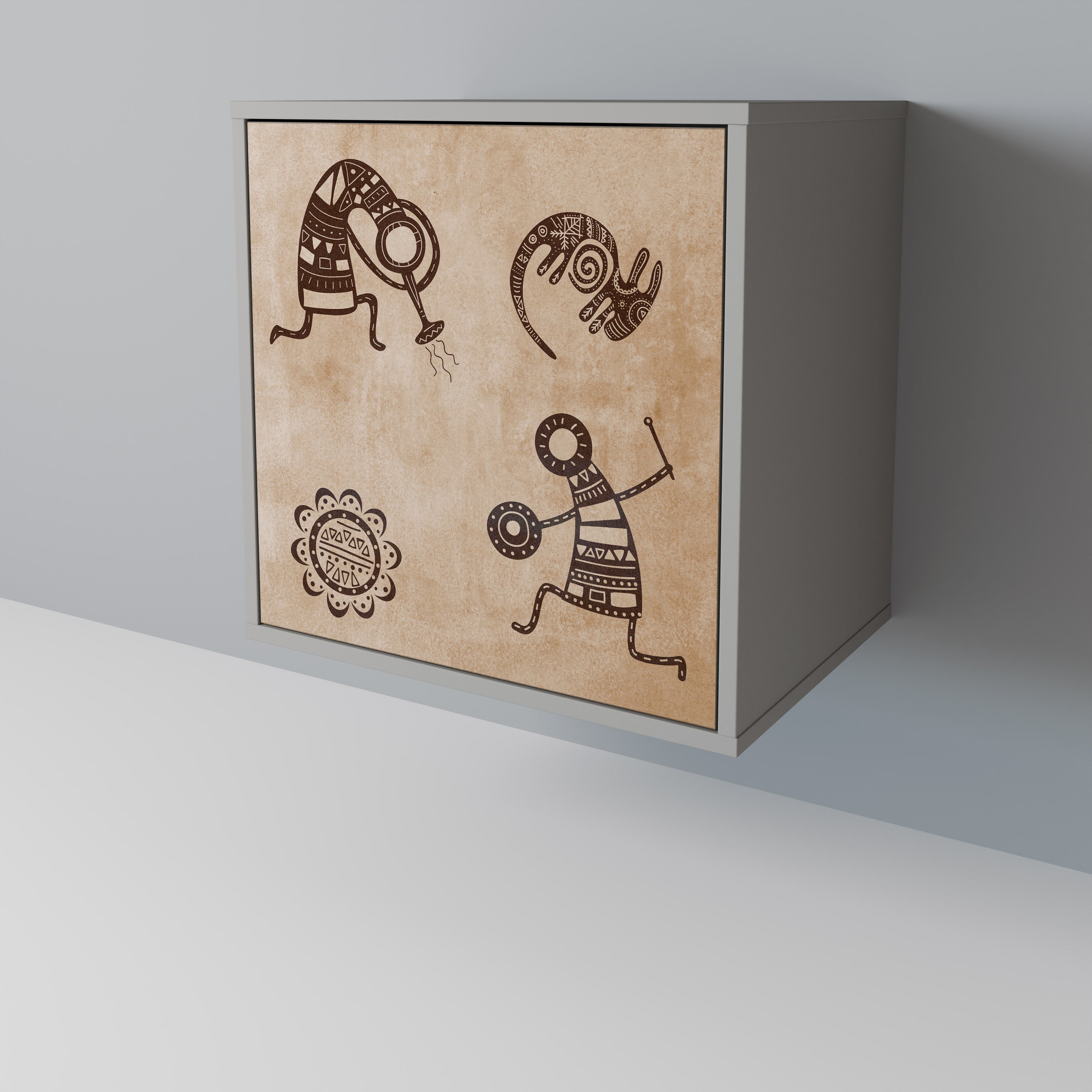 AFRICAN STYLE Komoda 1-drzwiowa korpus Szary