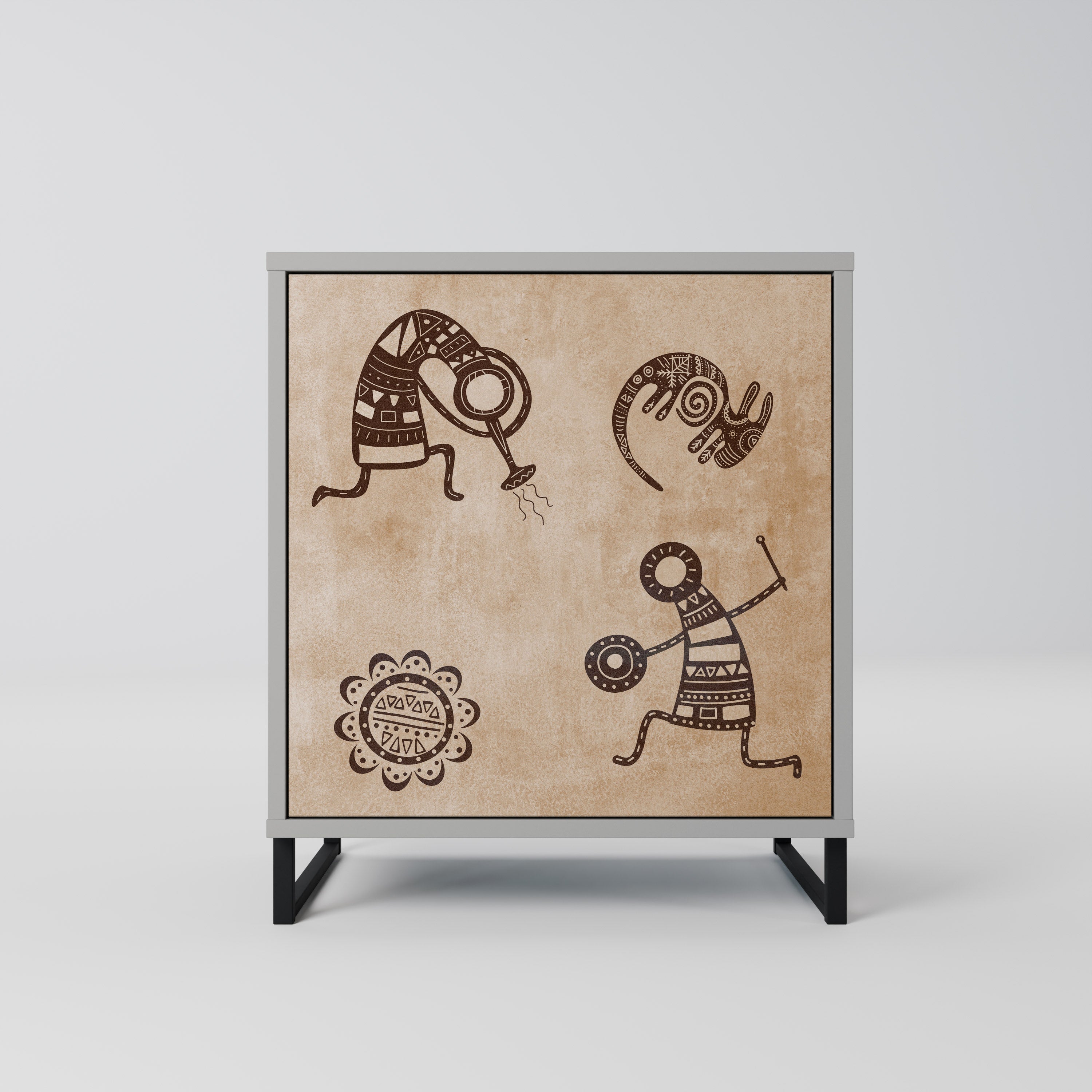 AFRICAN STYLE Komoda 1-drzwiowa korpus Szary