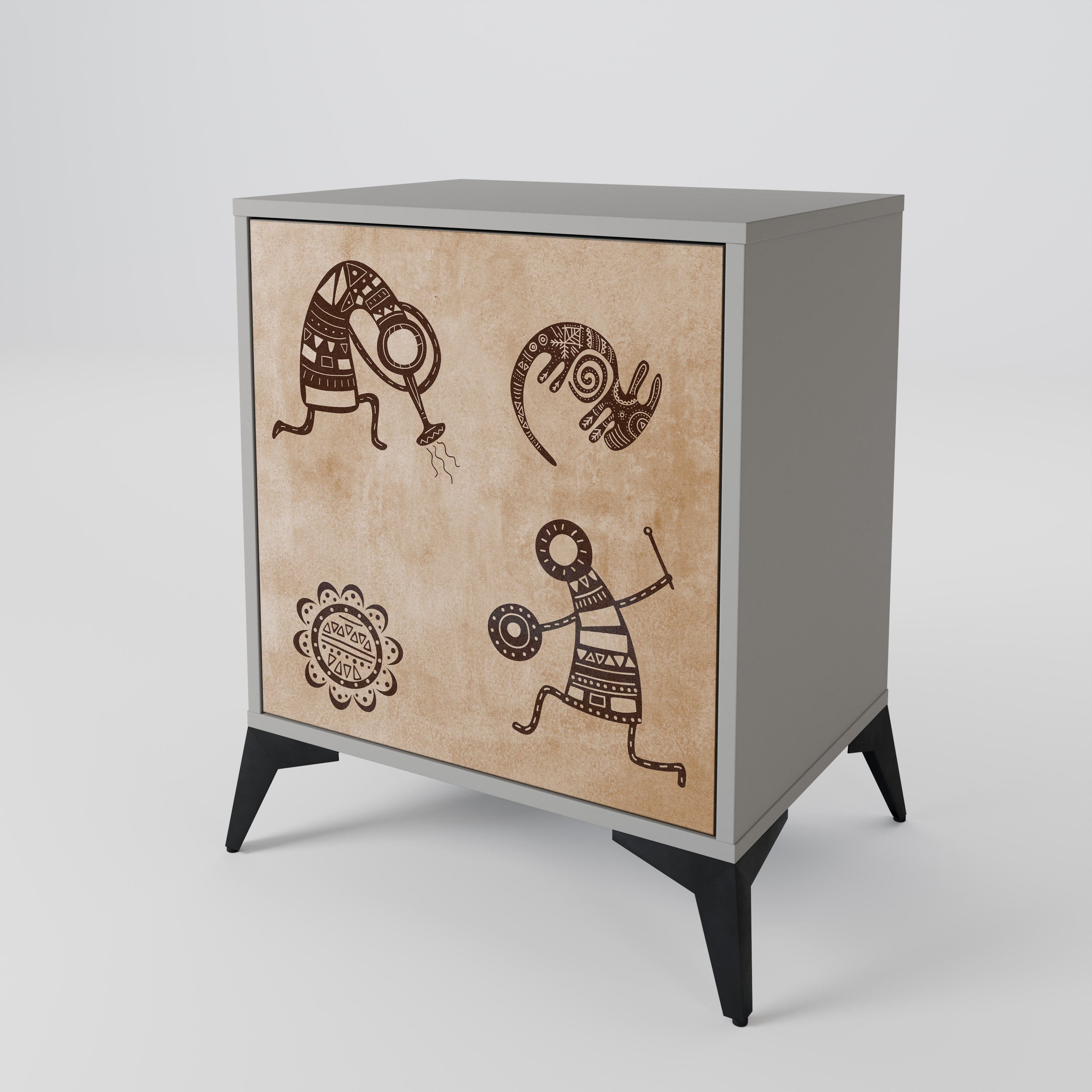 AFRICAN STYLE Komoda 1-drzwiowa korpus Szary