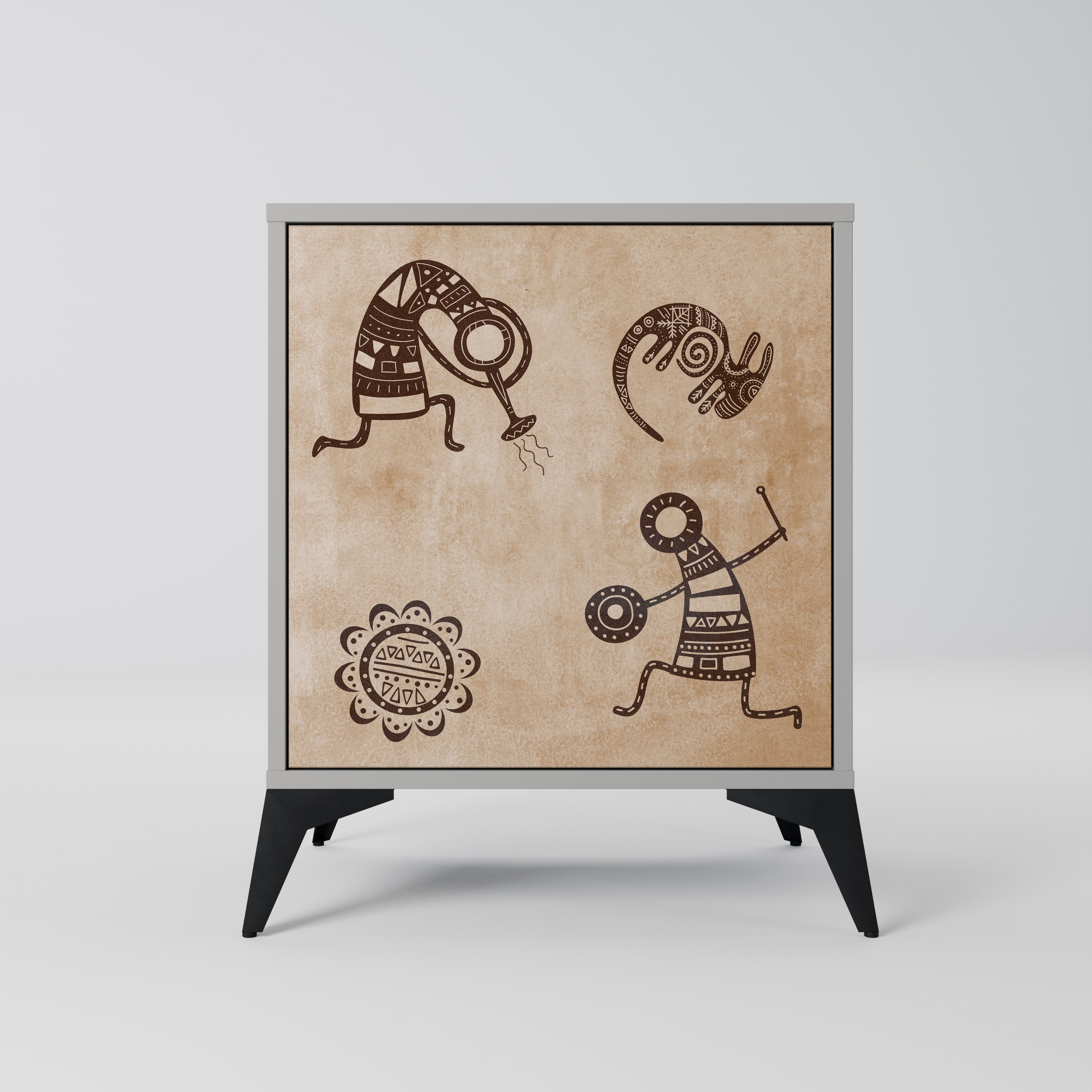 AFRICAN STYLE Komoda 1-drzwiowa korpus Szary