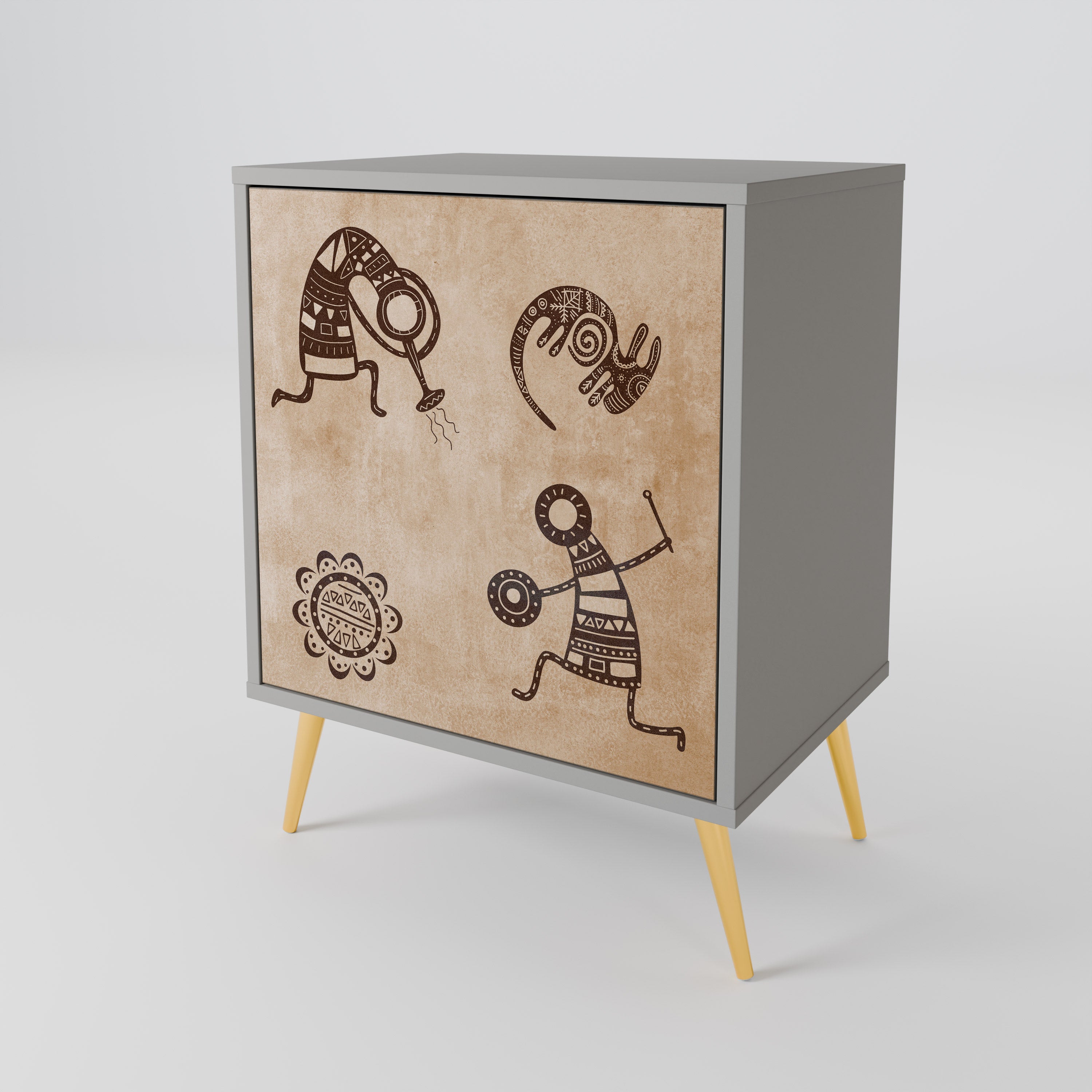 AFRICAN STYLE Komoda 1-drzwiowa korpus Szary