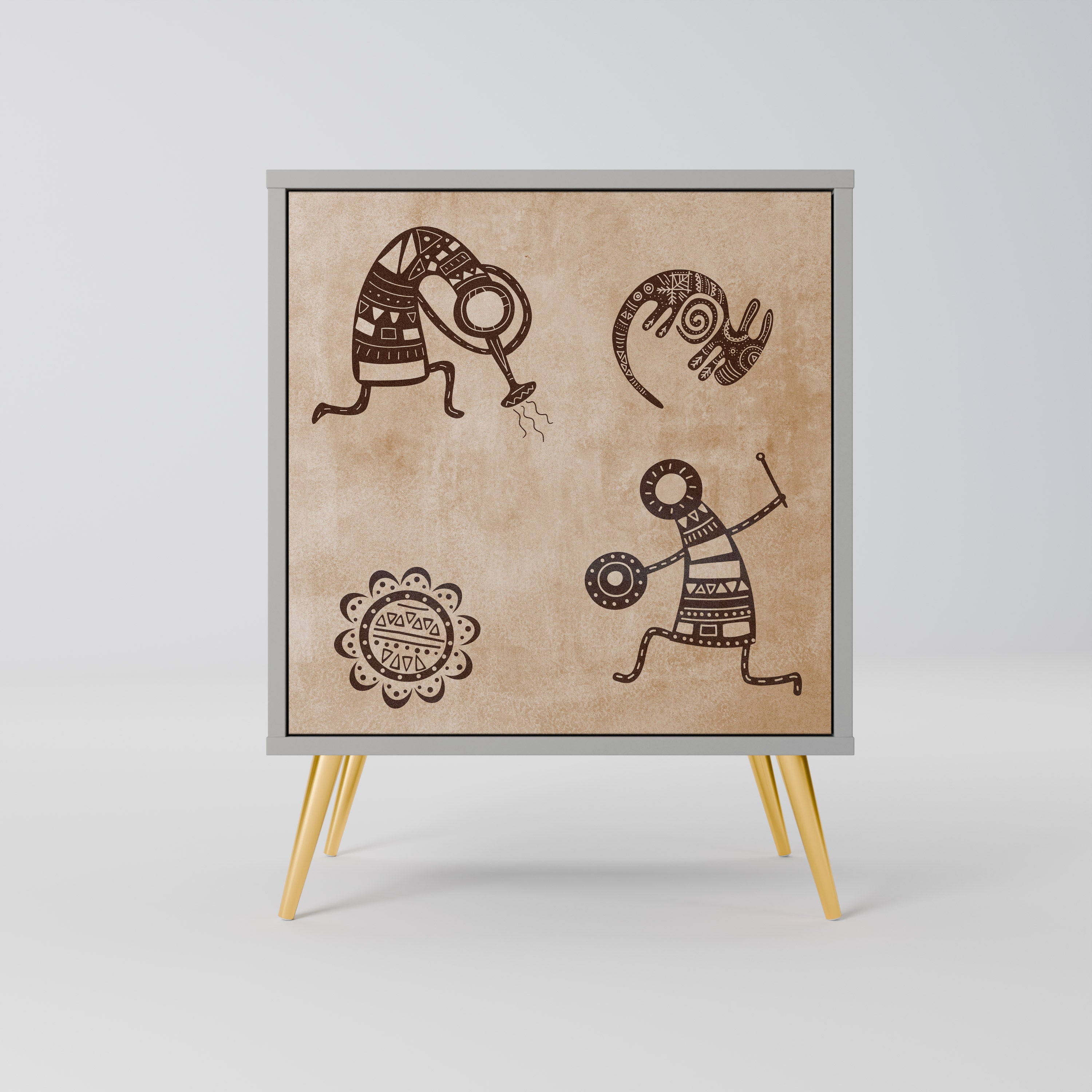 AFRICAN STYLE Komoda 1-drzwiowa korpus Szary