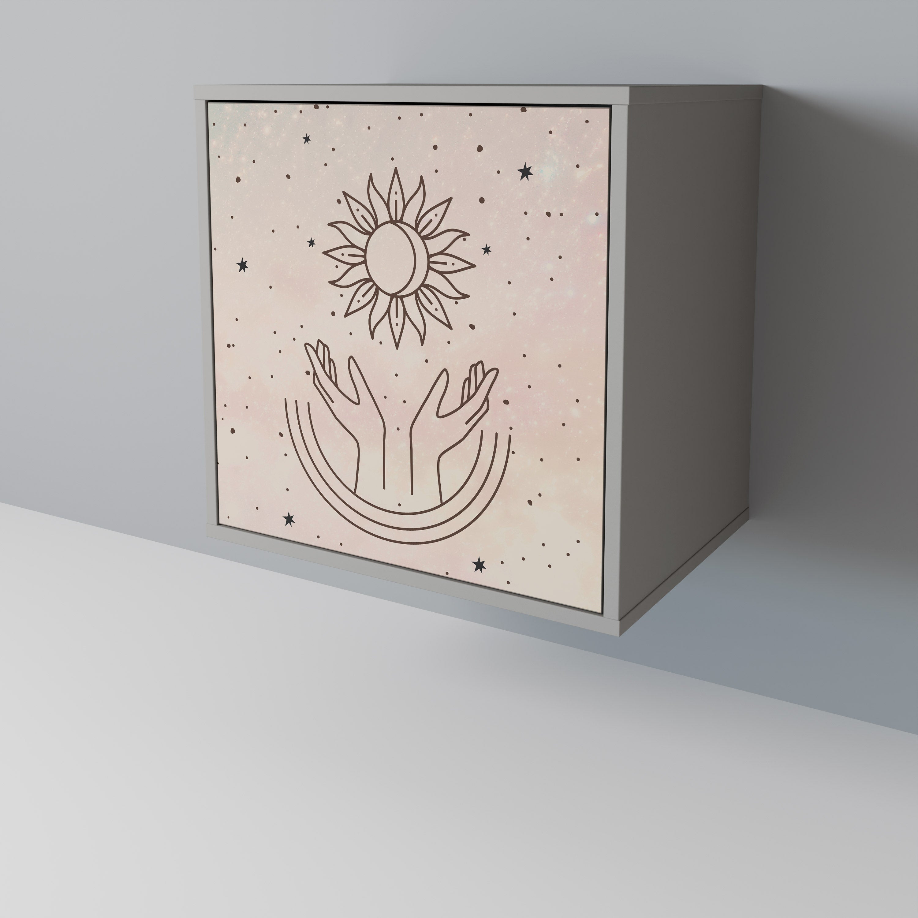 DELICATE BEAUTY Komoda 1-drzwiowa korpus Szary