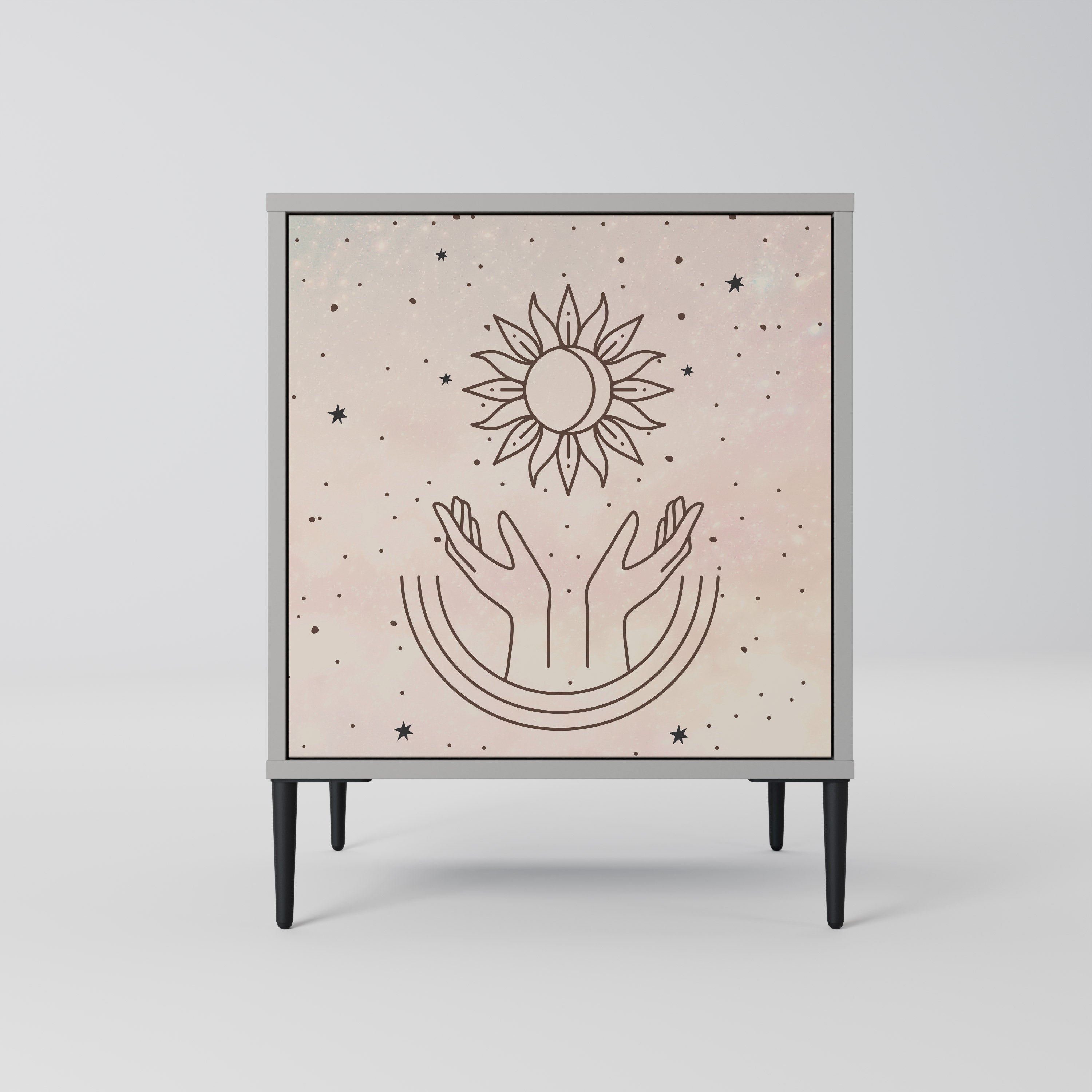 DELICATE BEAUTY Komoda 1-drzwiowa korpus Szary