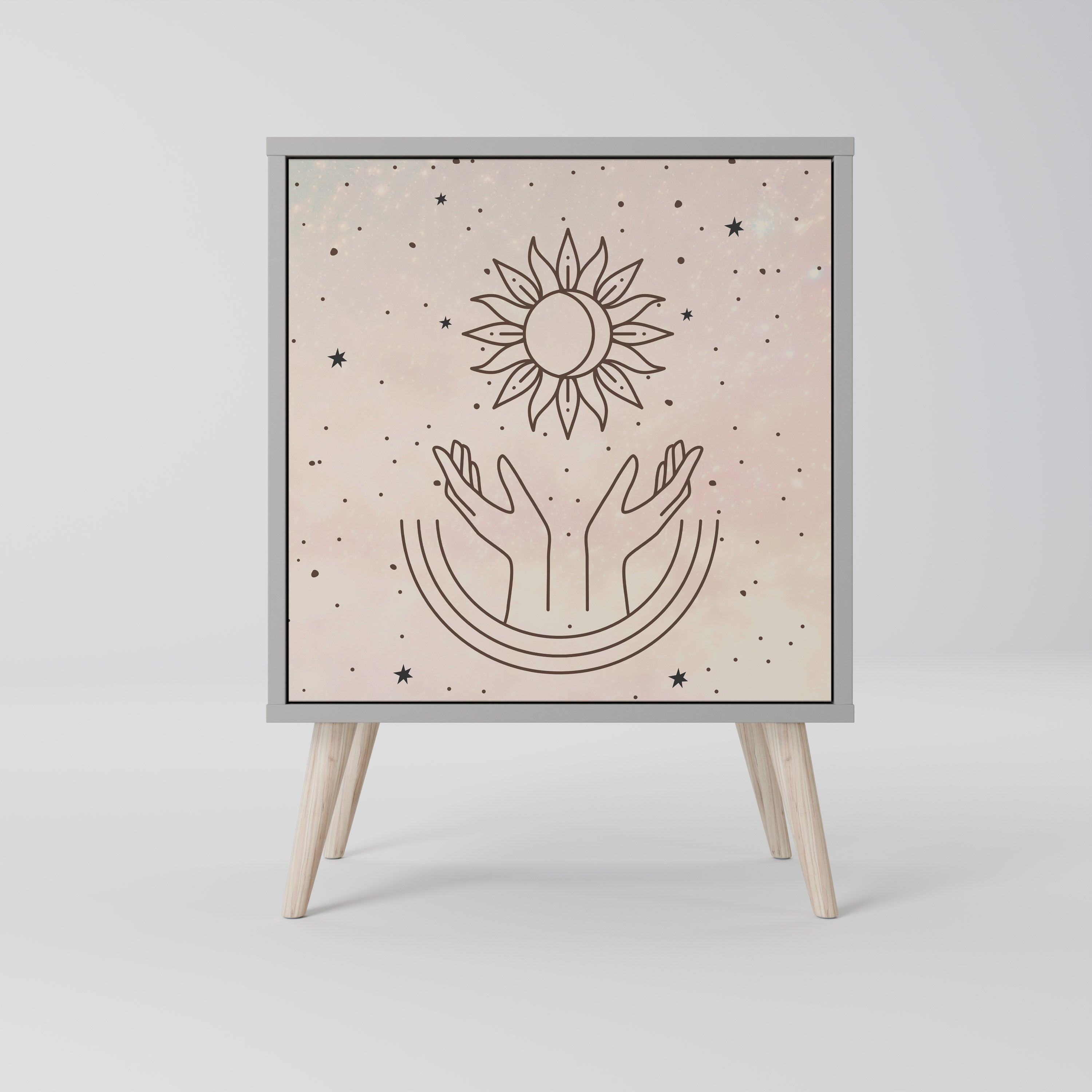 DELICATE BEAUTY Komoda 1-drzwiowa korpus Szary