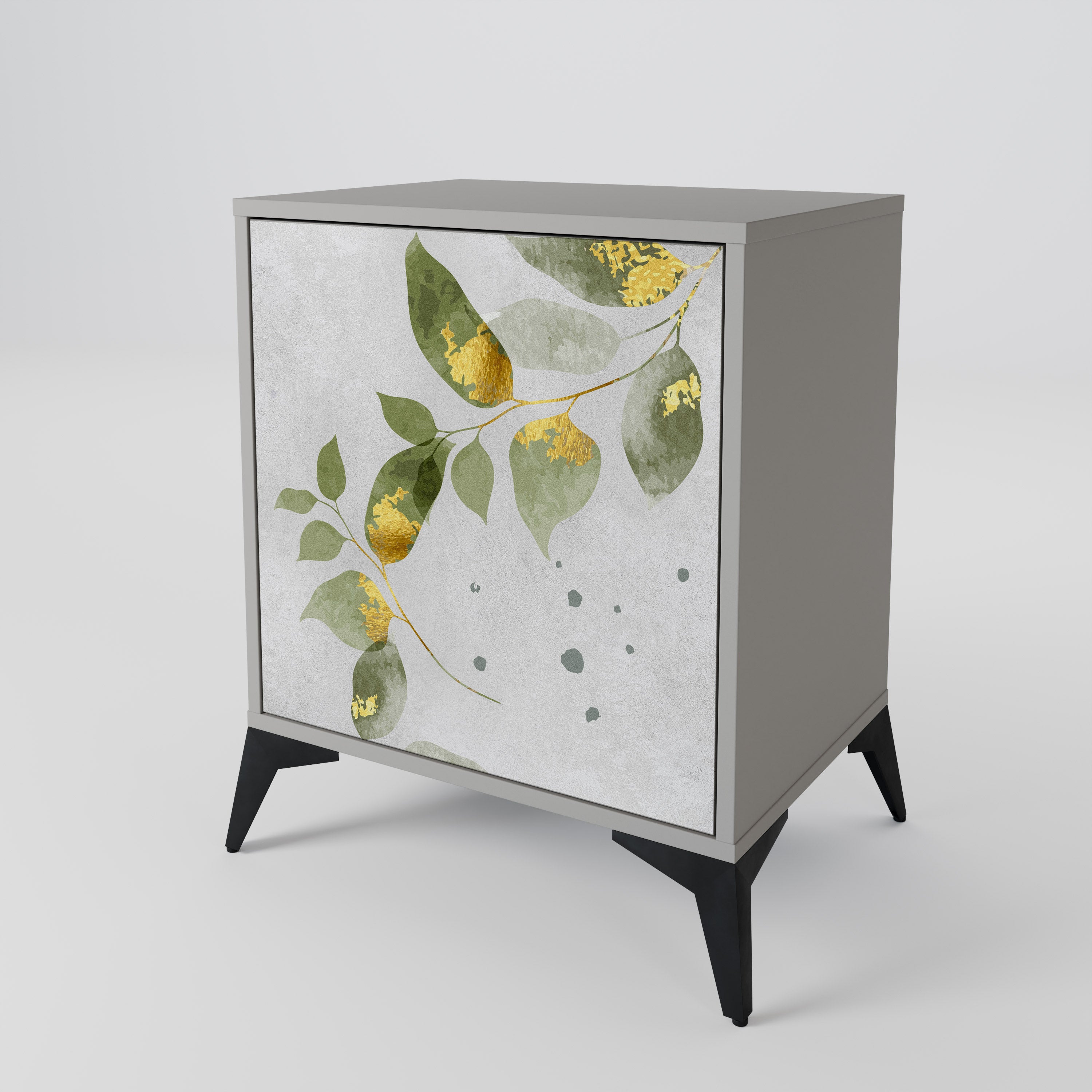 ELEGANT BOTANICS Komoda 1-drzwiowa korpus Szary