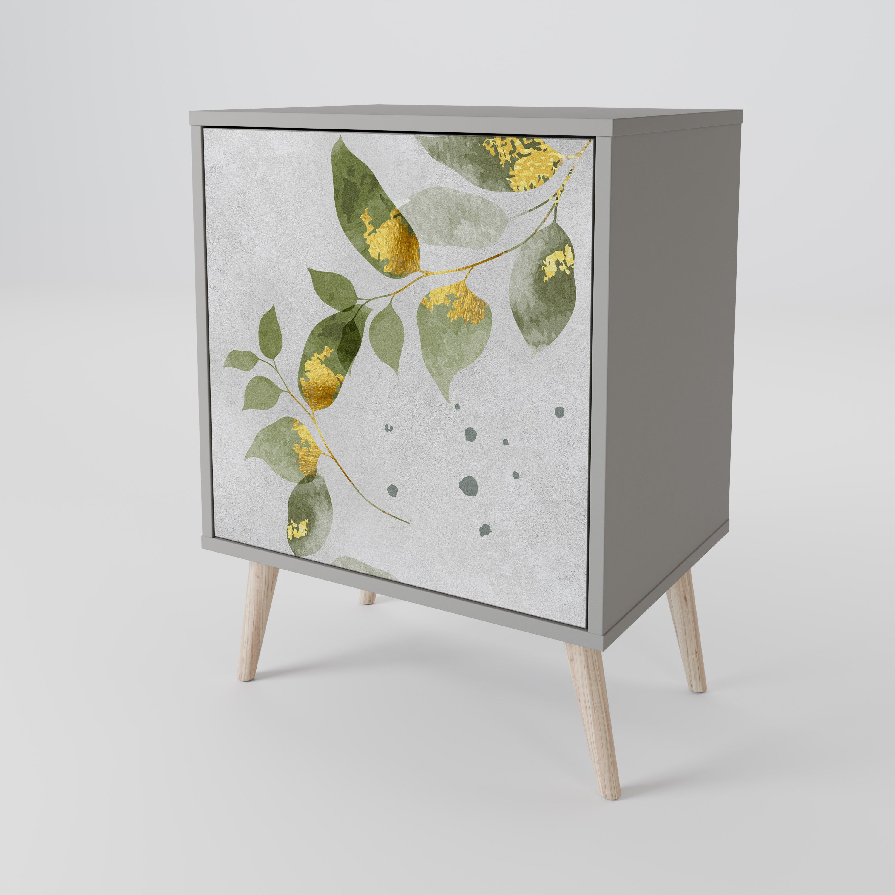 ELEGANT BOTANICS Komoda 1-drzwiowa korpus Szary
