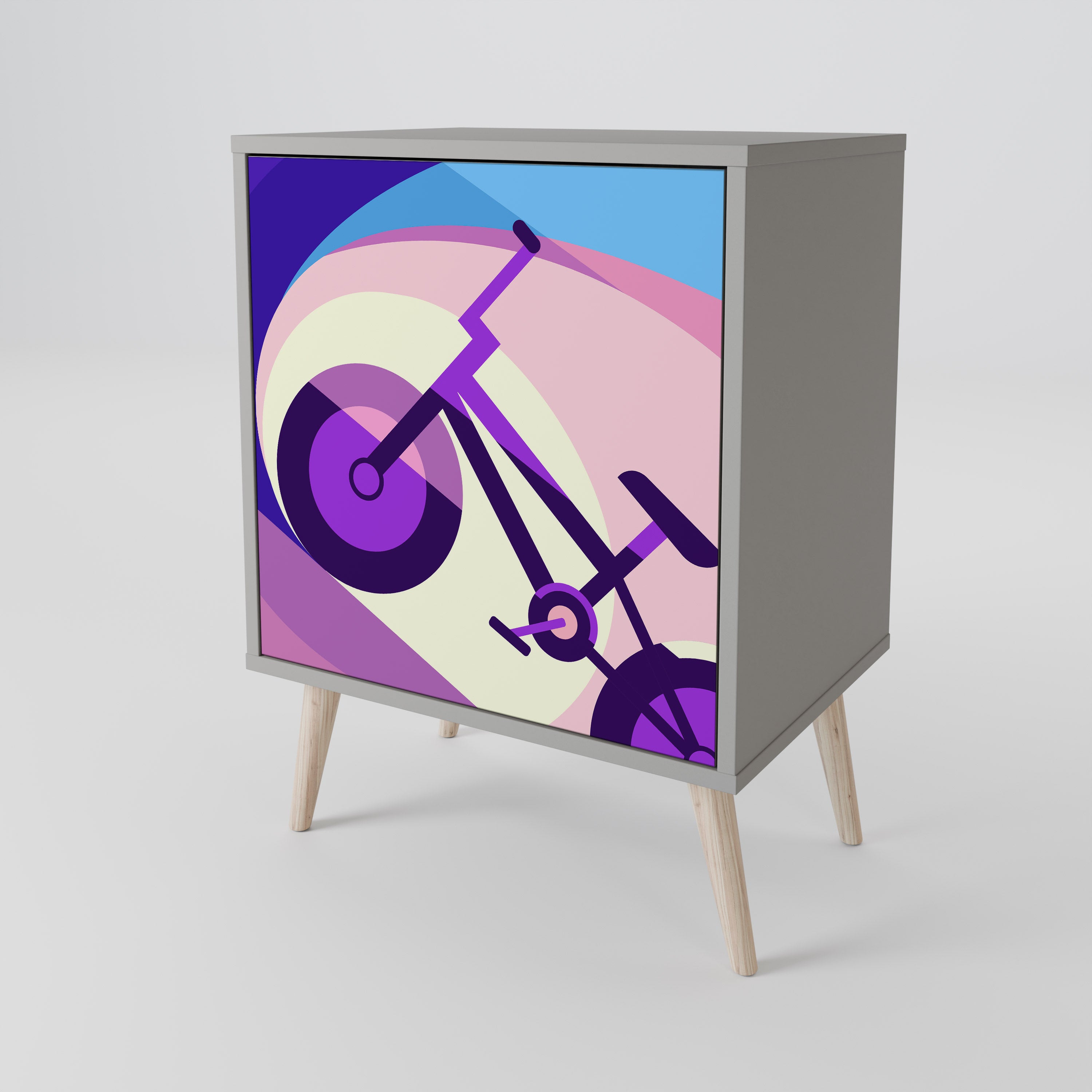 BIKE DREAMS Komoda 1-drzwiowa korpus Szary