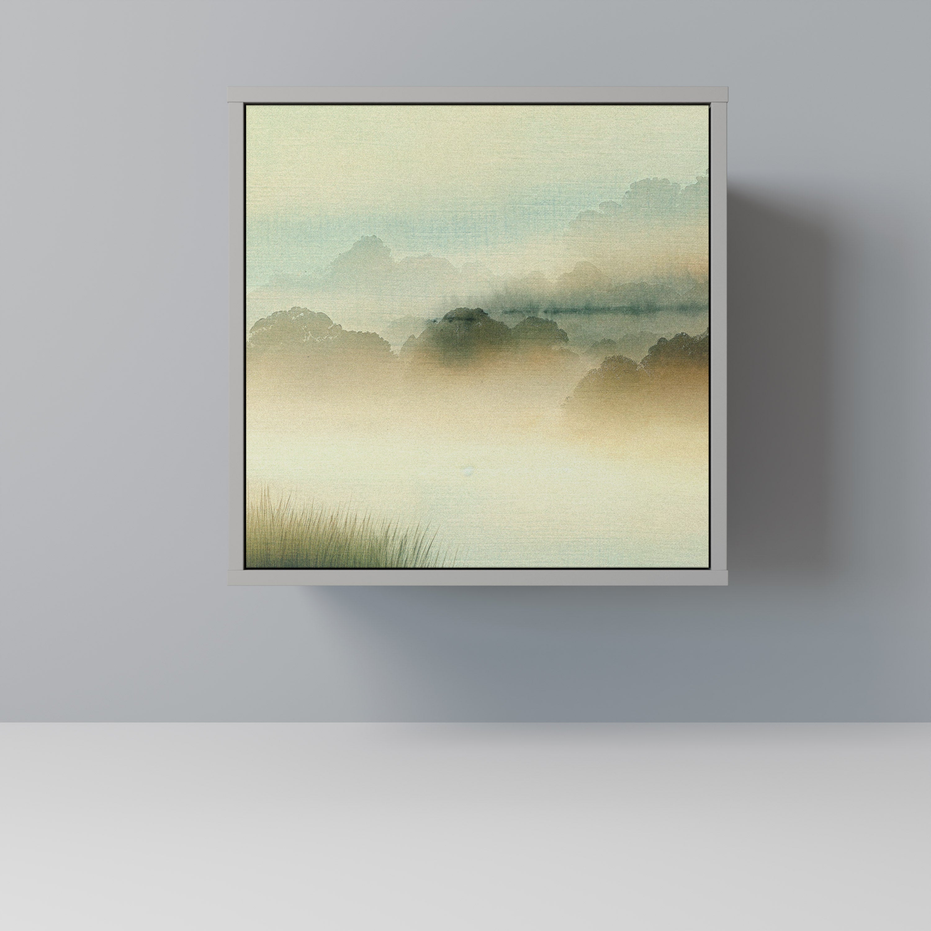 MORNING BY THE LAKE Komoda 1-drzwiowa korpus Szary