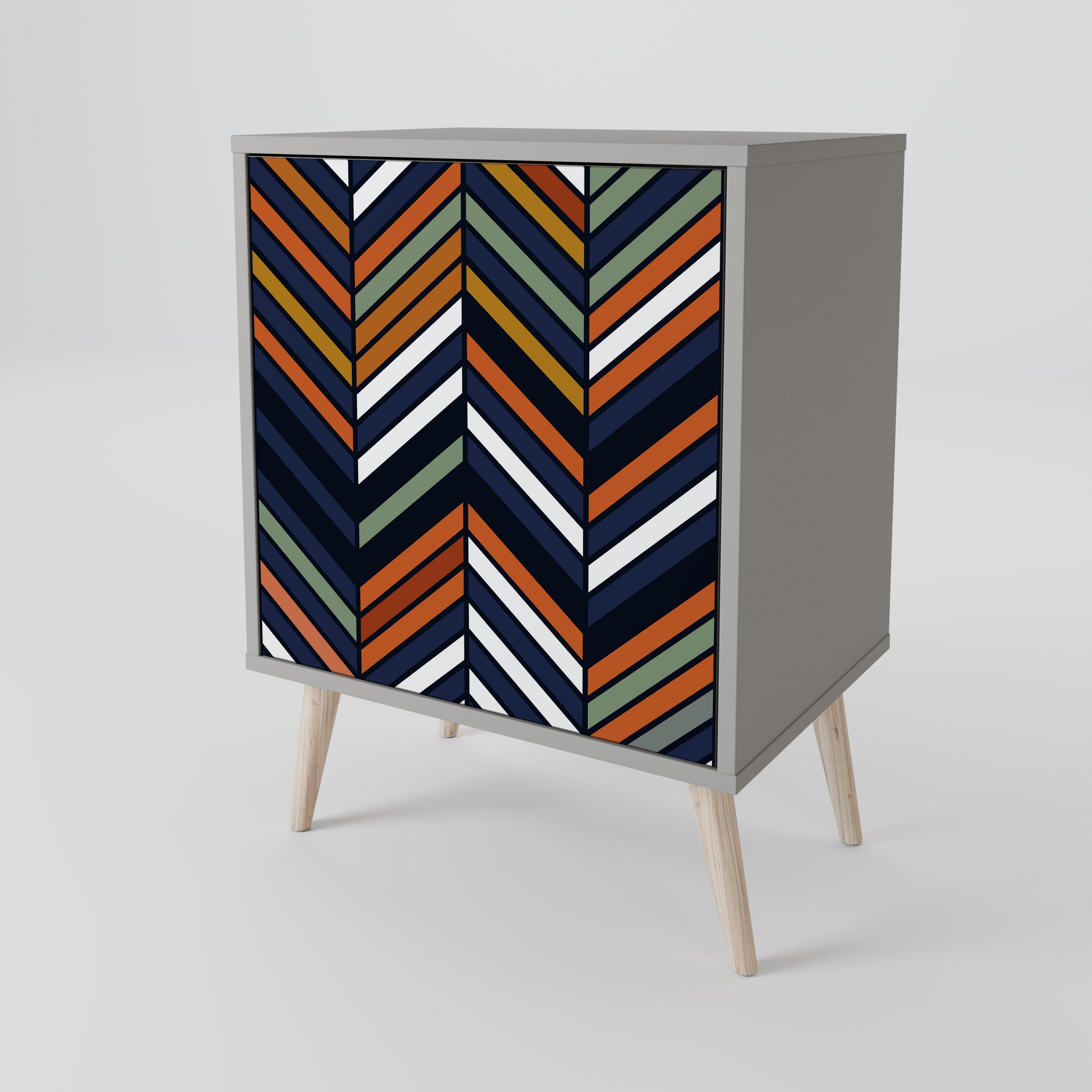 VIBRANT PATCHWORK Komoda 1-drzwiowa korpus Szary