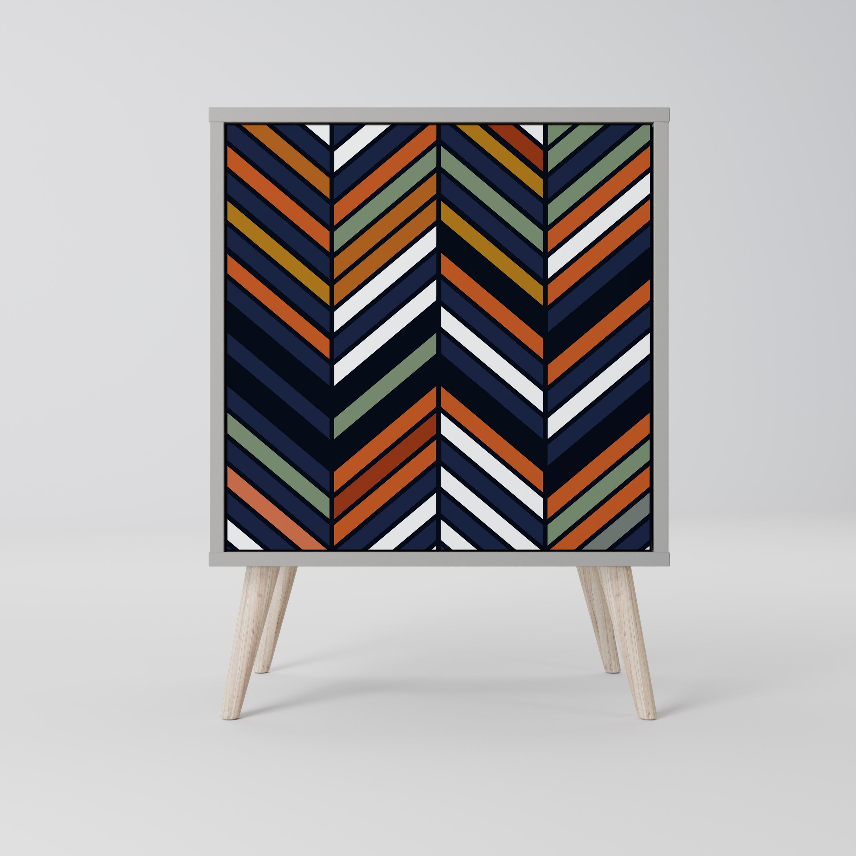 VIBRANT PATCHWORK Komoda 1-drzwiowa korpus Szary