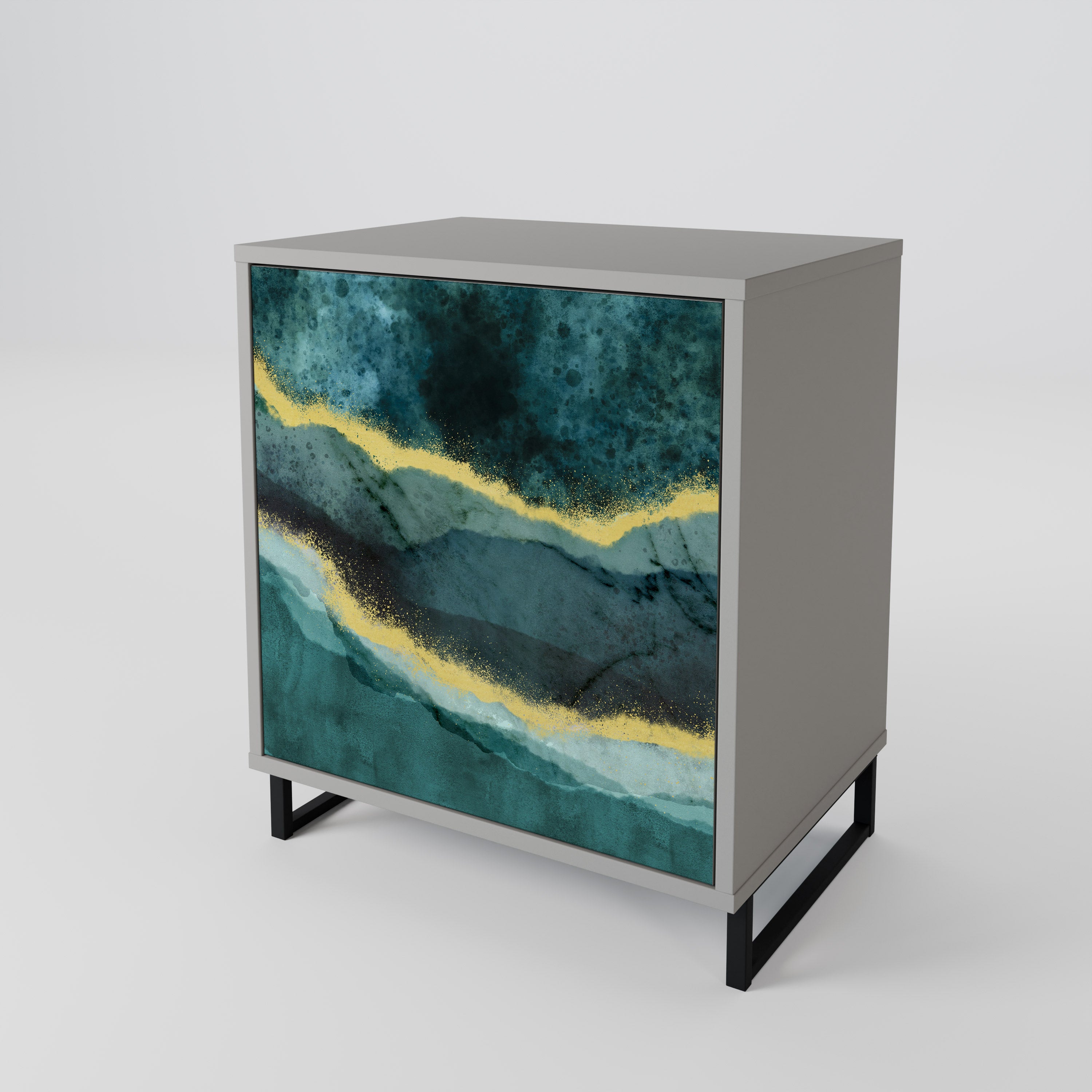 GOLDRUSH ODYSSEY Komoda 1-drzwiowa korpus Szary