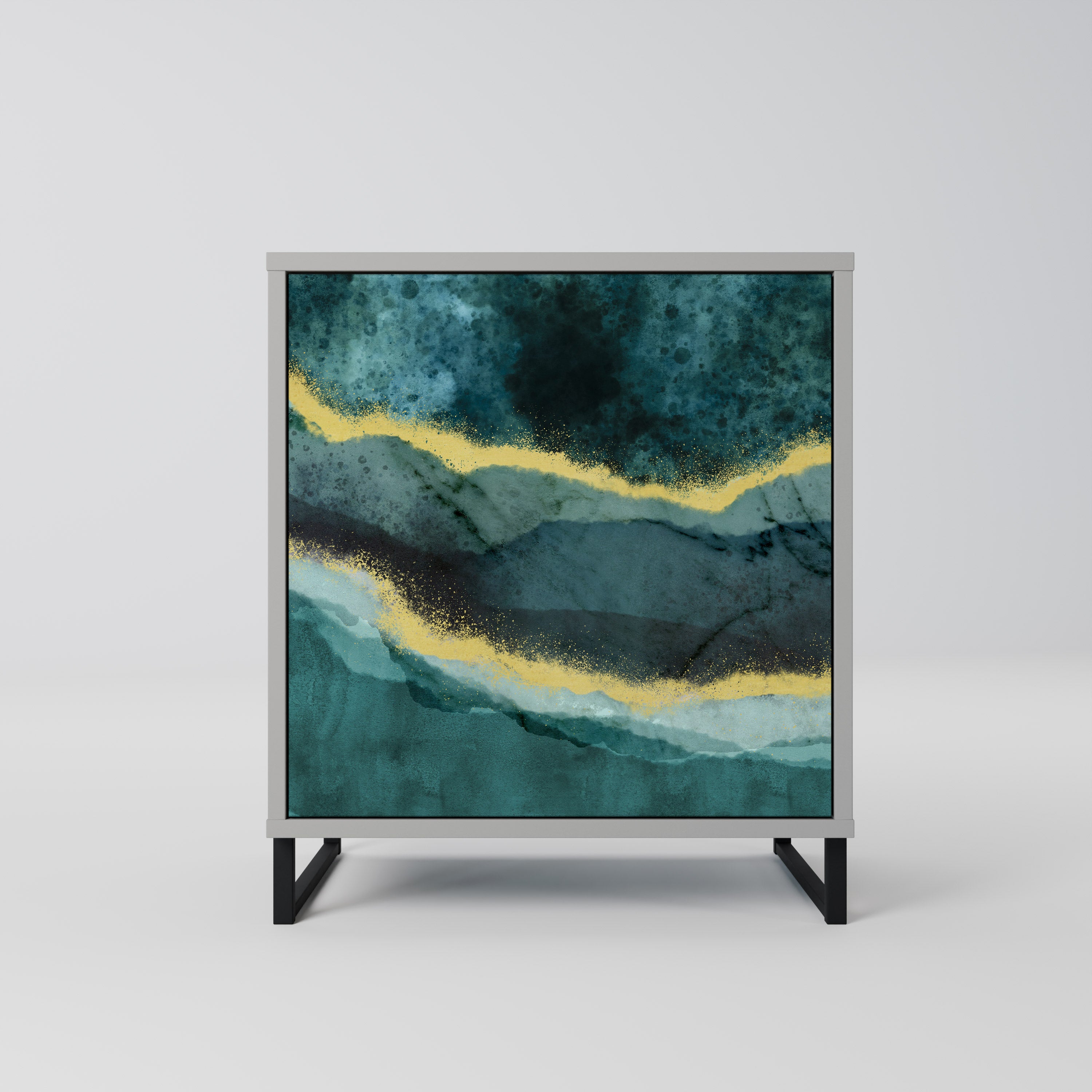 GOLDRUSH ODYSSEY Komoda 1-drzwiowa korpus Szary