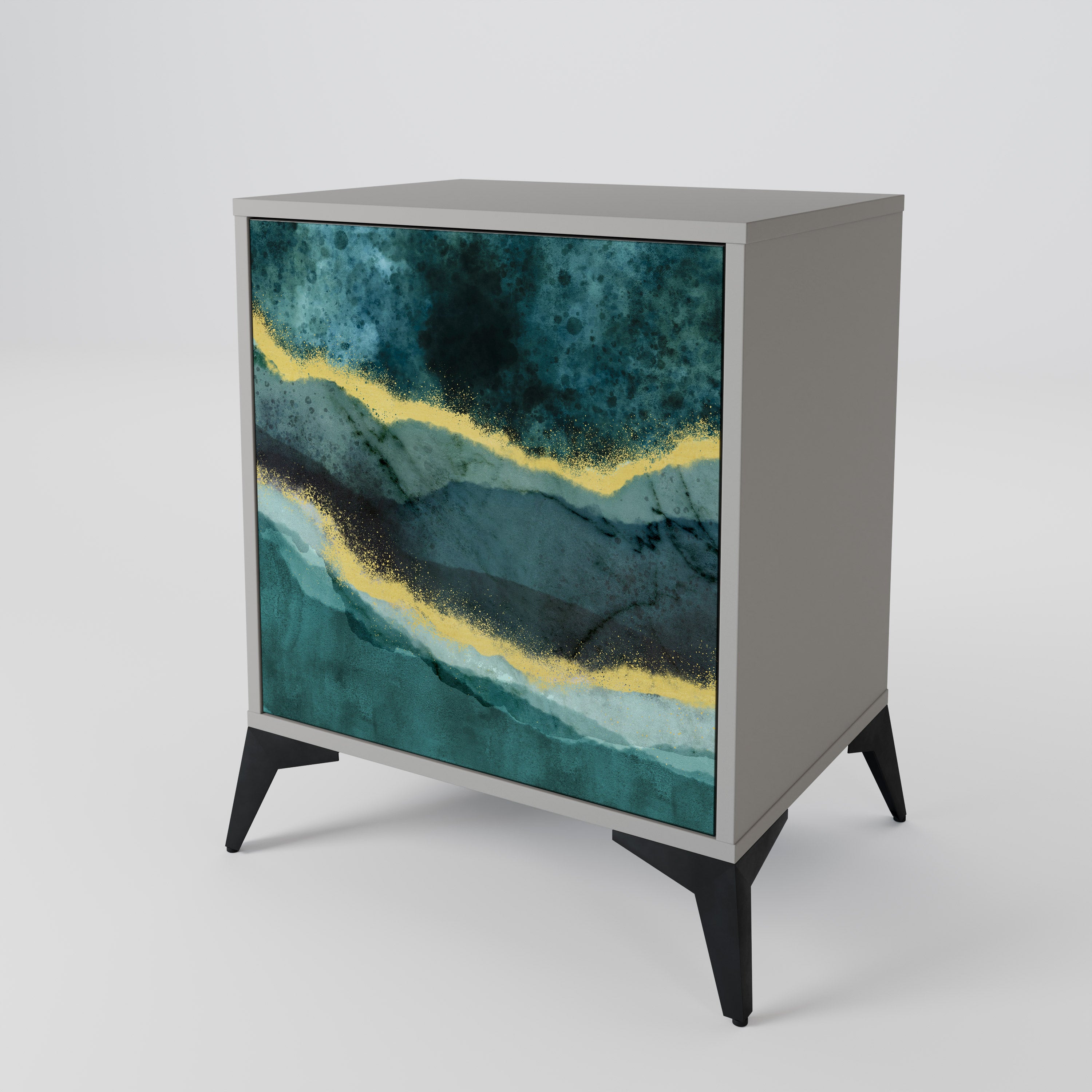 GOLDRUSH ODYSSEY Komoda 1-drzwiowa korpus Szary