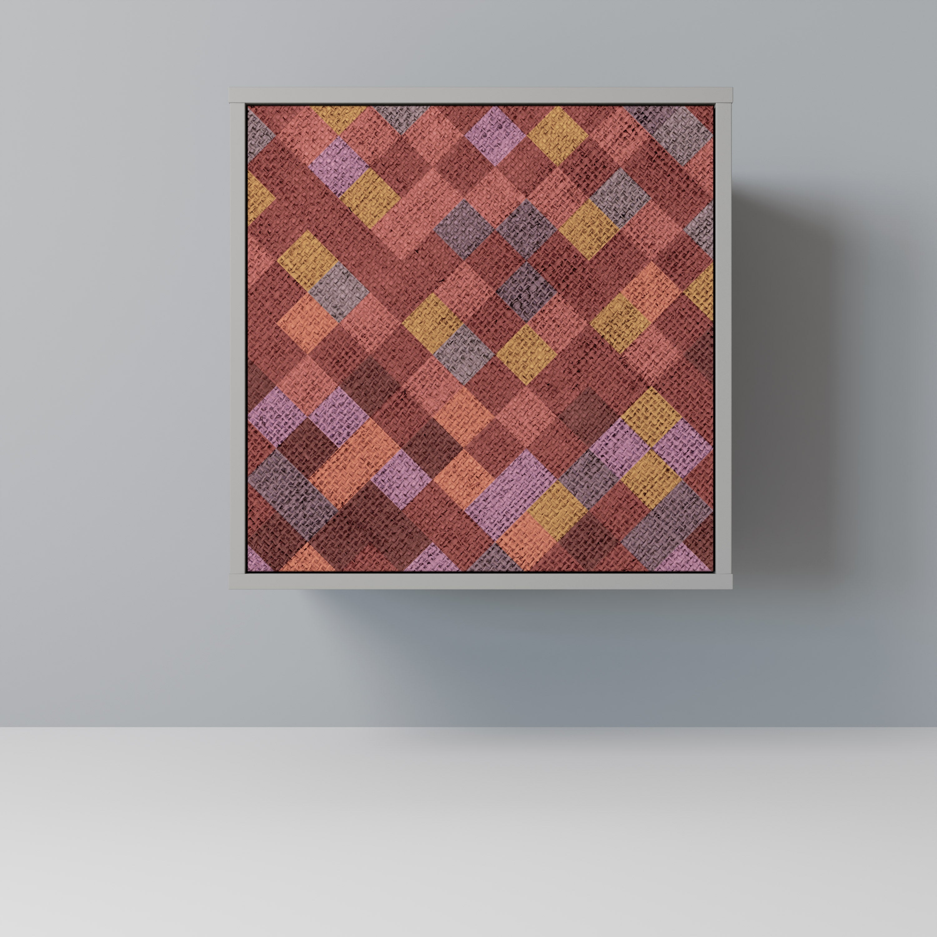 PAINTED SQUARES Komoda 1-drzwiowa korpus Szary