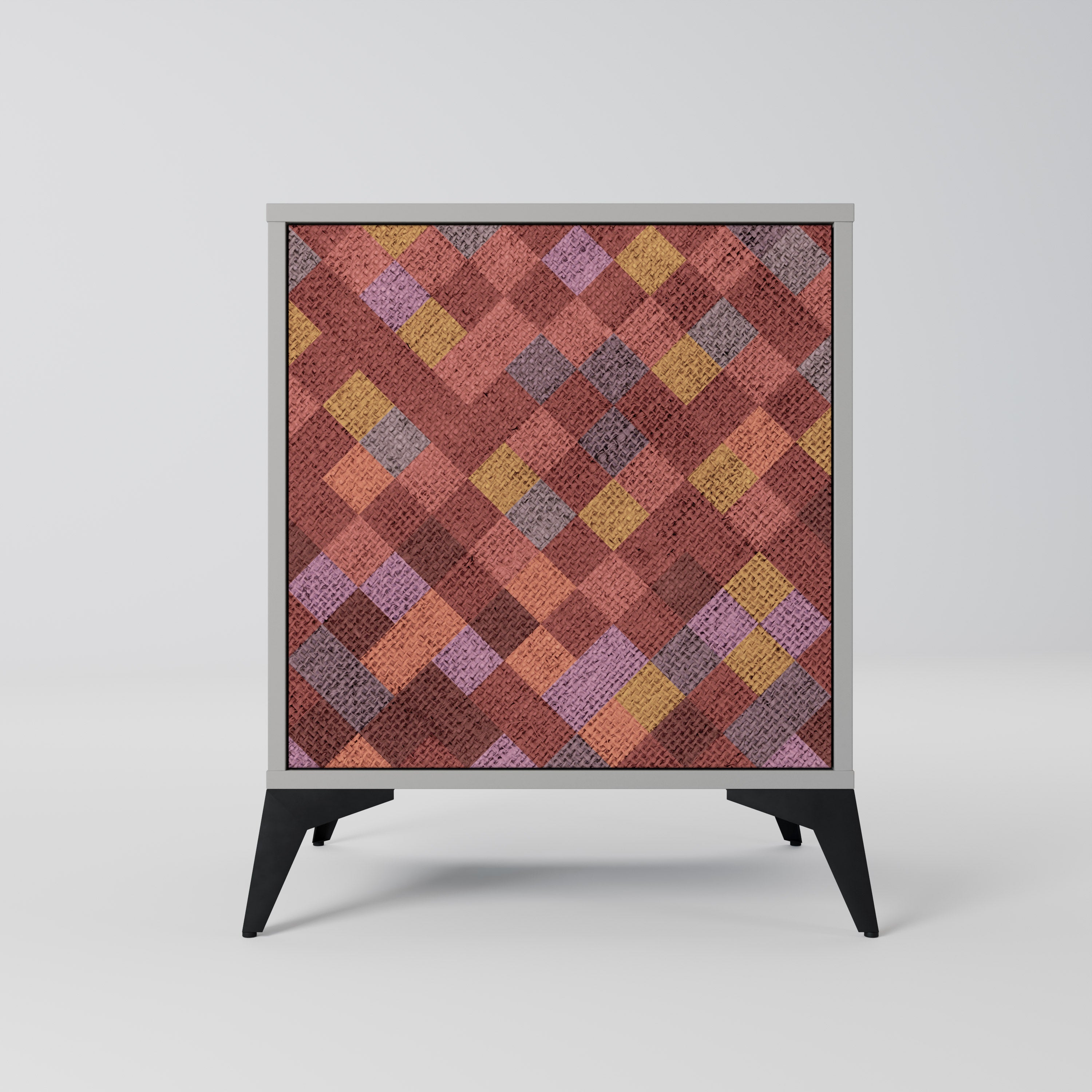 PAINTED SQUARES Komoda 1-drzwiowa korpus Szary