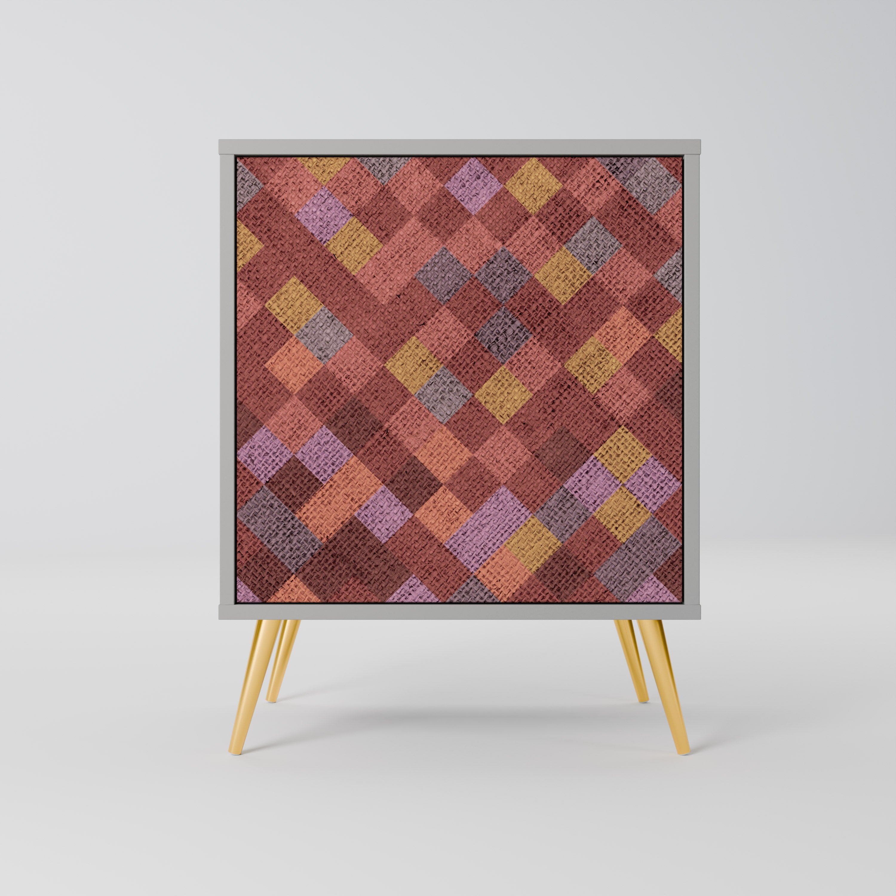 PAINTED SQUARES Komoda 1-drzwiowa korpus Szary