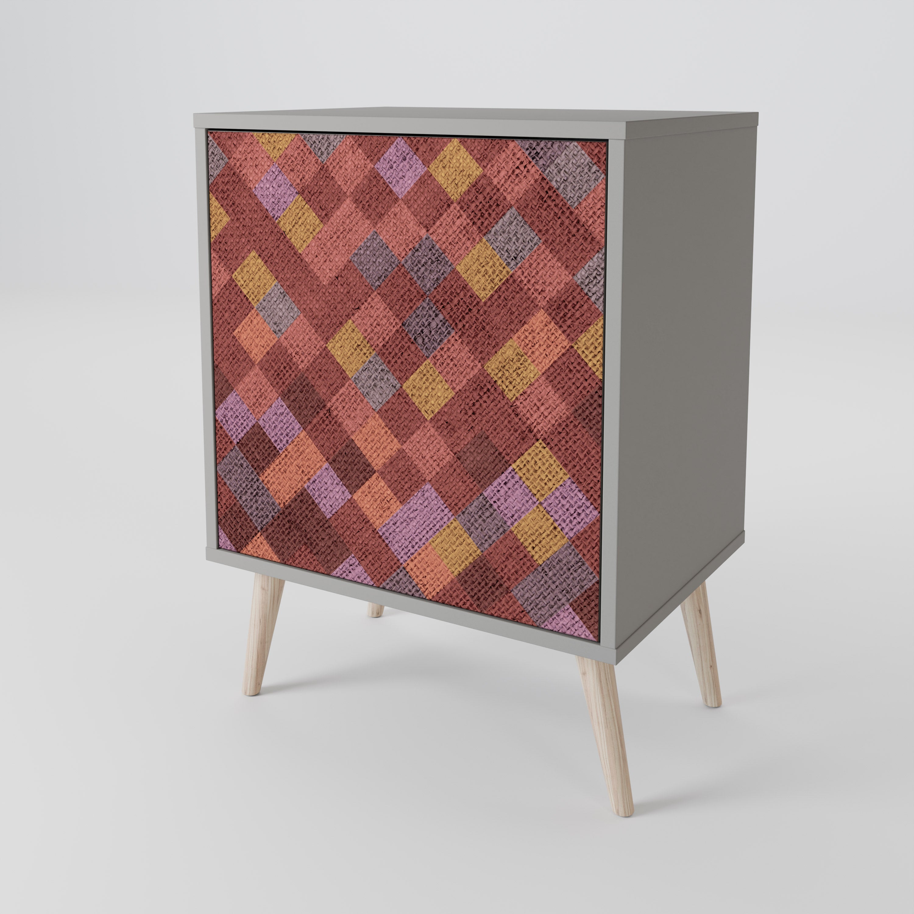 PAINTED SQUARES Komoda 1-drzwiowa korpus Szary