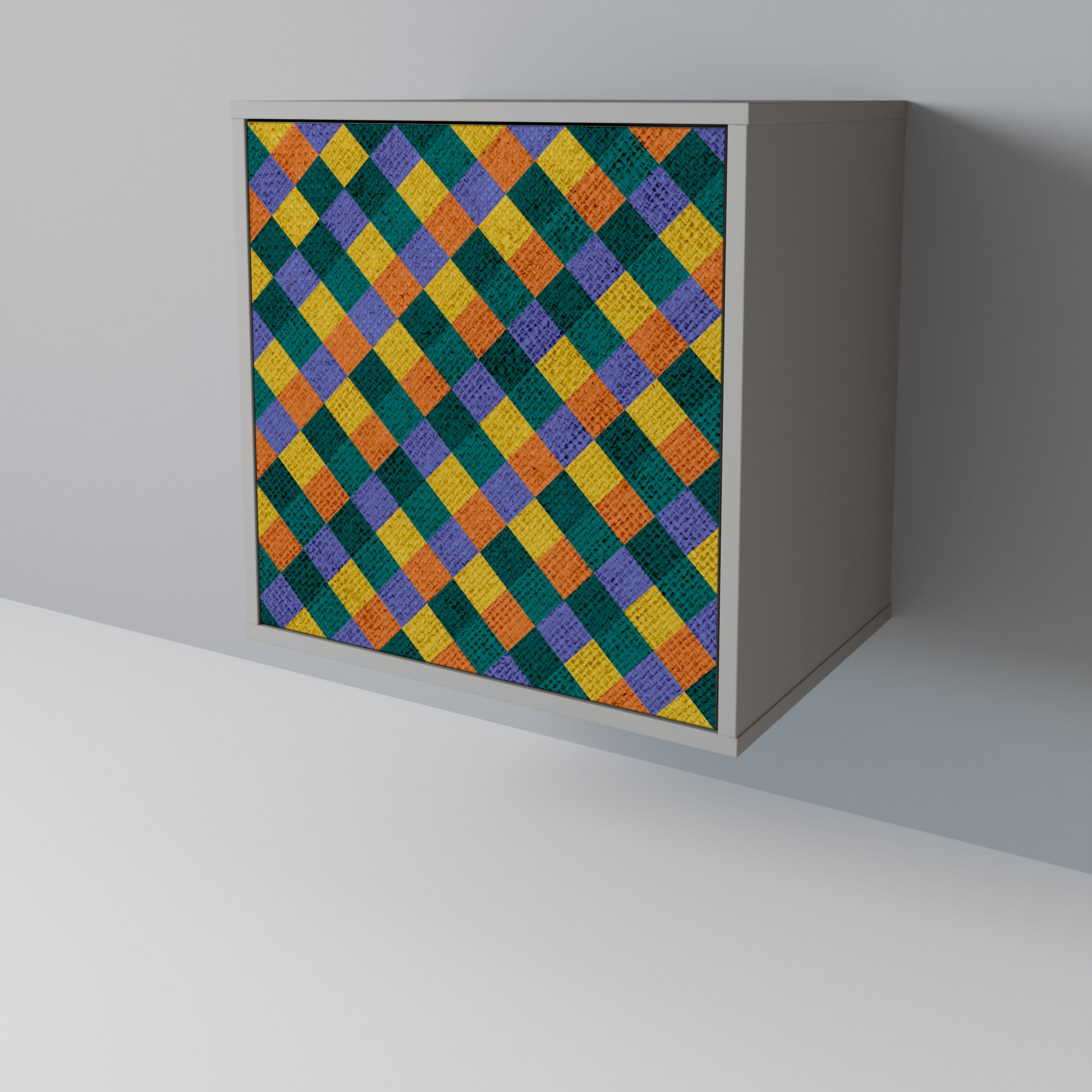 PAINTED SQUARES MIX Komoda 1-drzwiowa korpus Szary