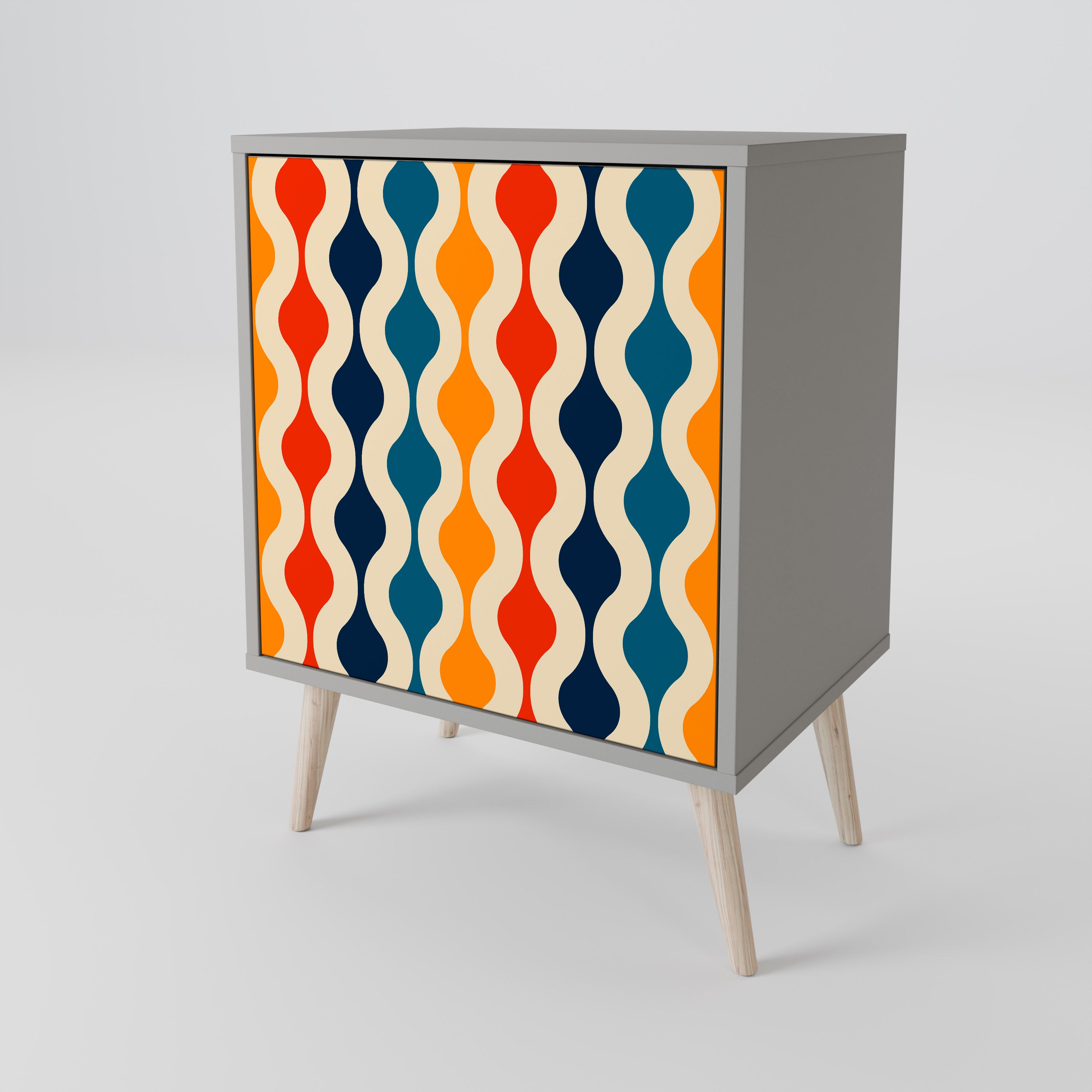 COLORFUL NOSTALGIA Komoda 1-drzwiowa korpus Szary