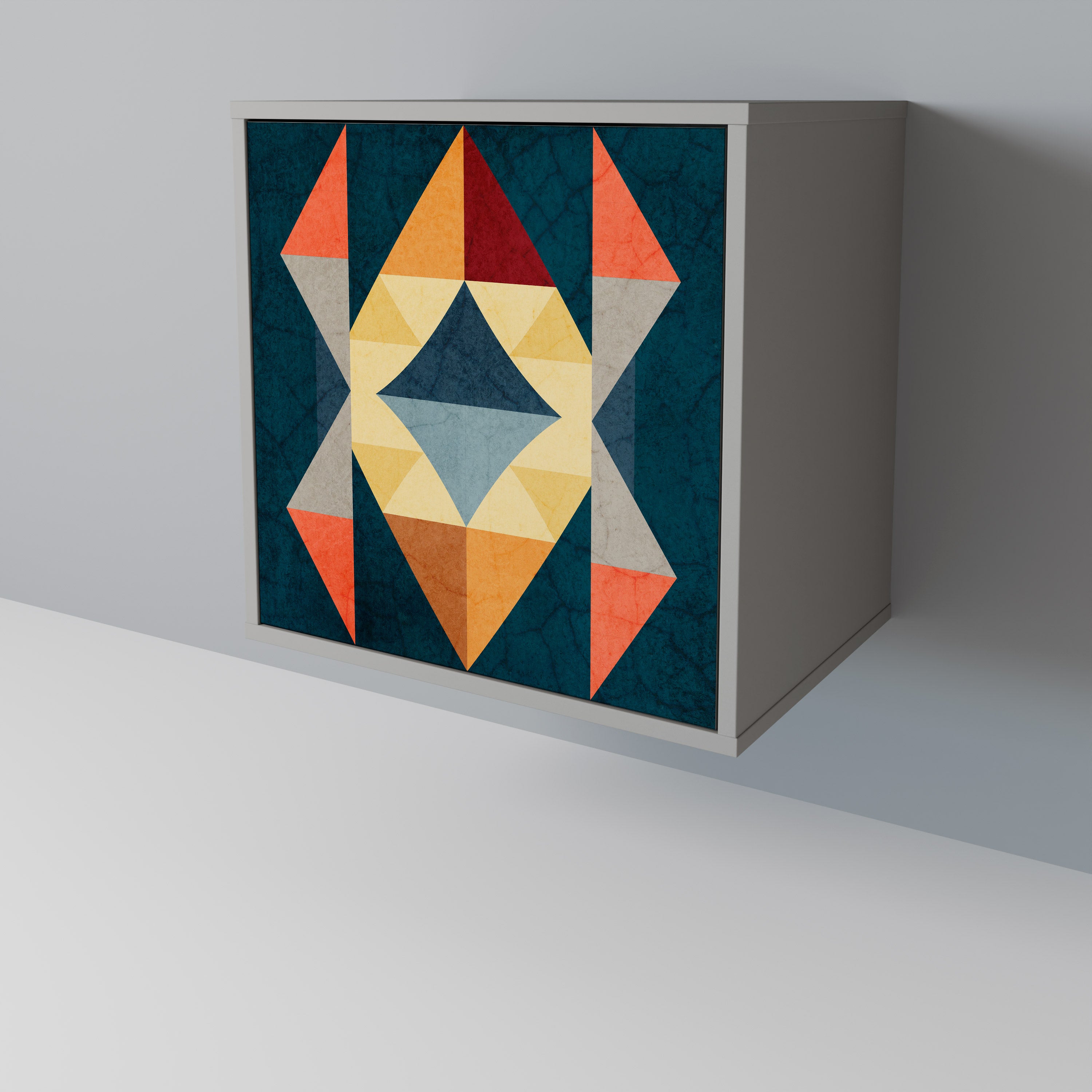 CRACKED ILLUSION Komoda 1-drzwiowa korpus Szary