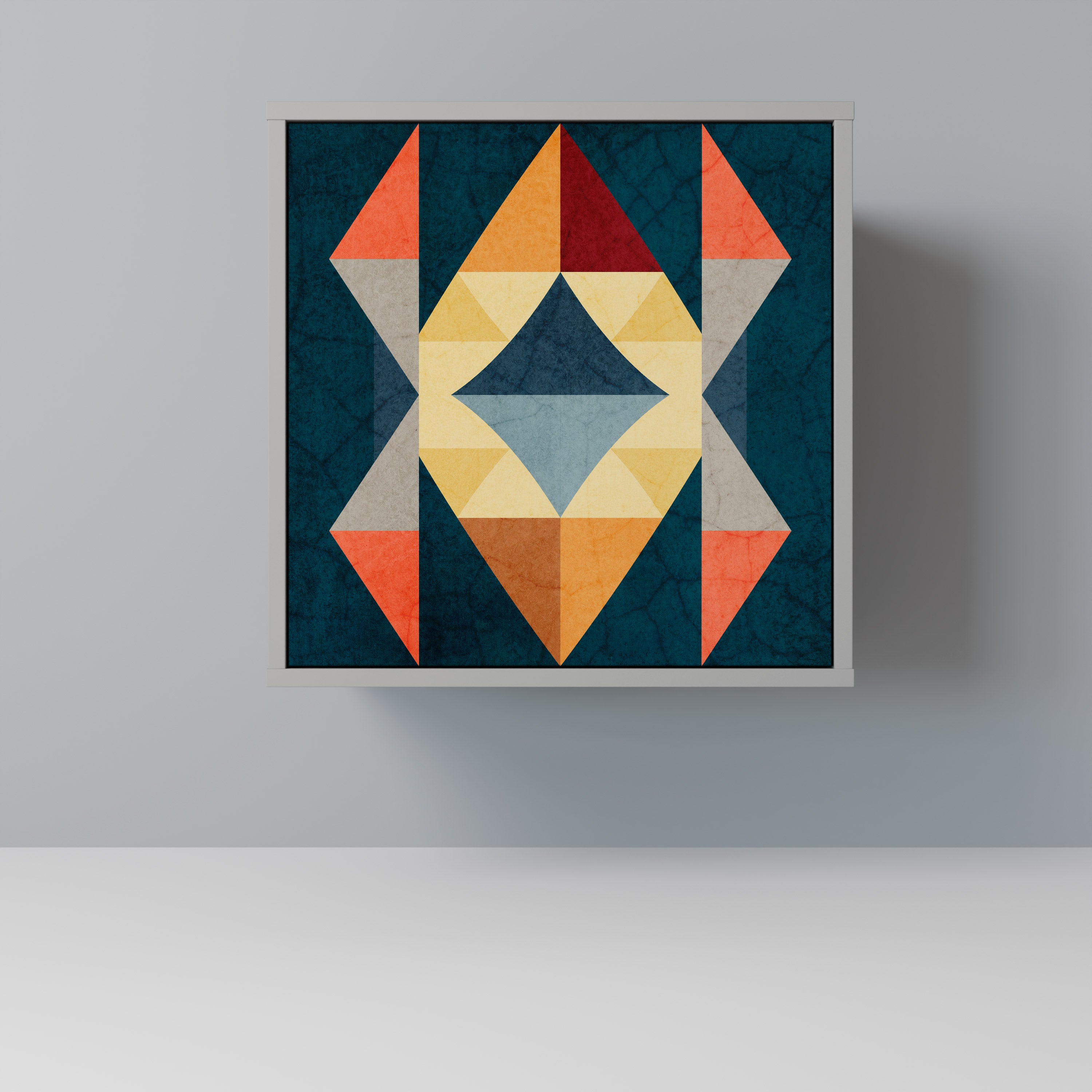 CRACKED ILLUSION Komoda 1-drzwiowa korpus Szary