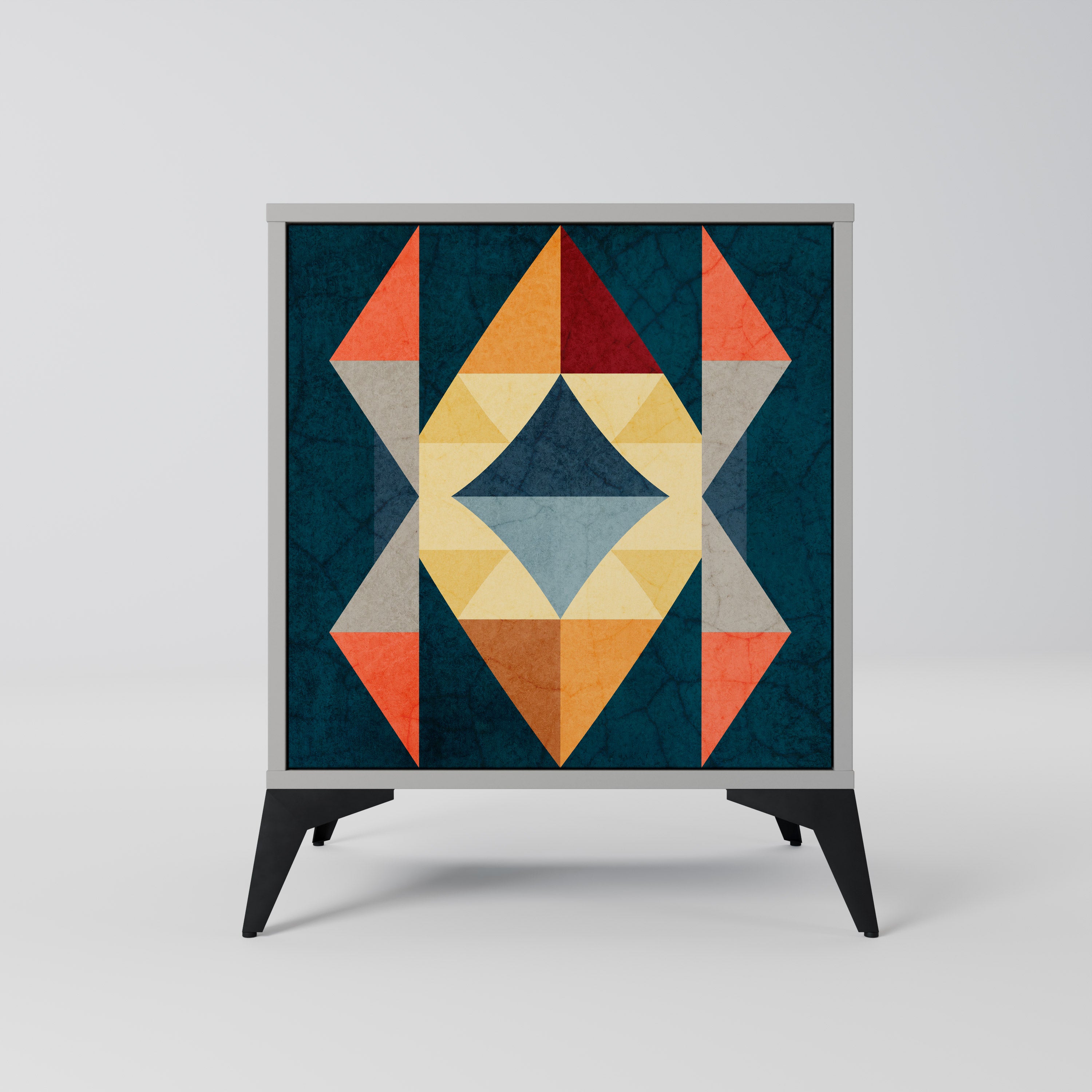 CRACKED ILLUSION Komoda 1-drzwiowa korpus Szary