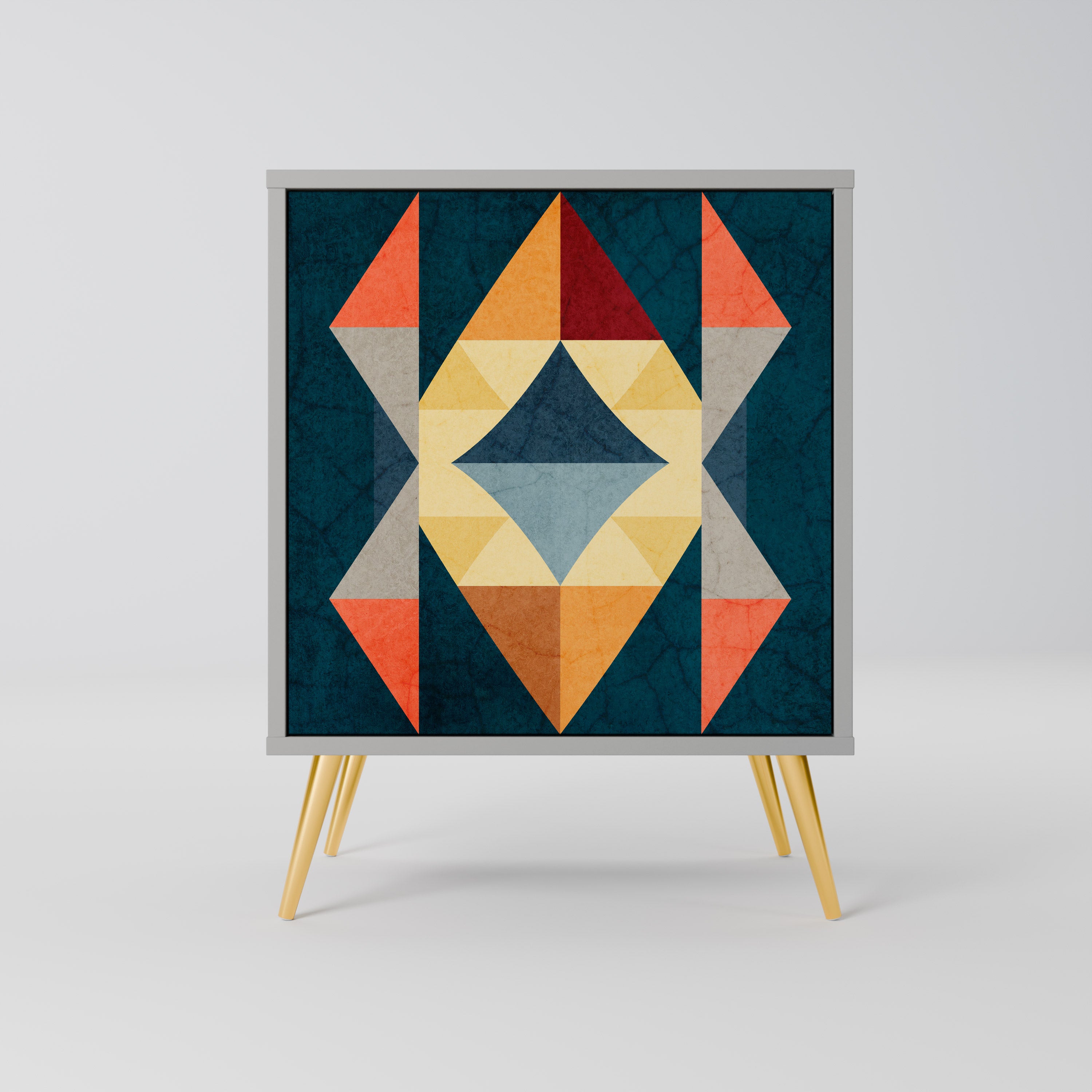 CRACKED ILLUSION Komoda 1-drzwiowa korpus Szary