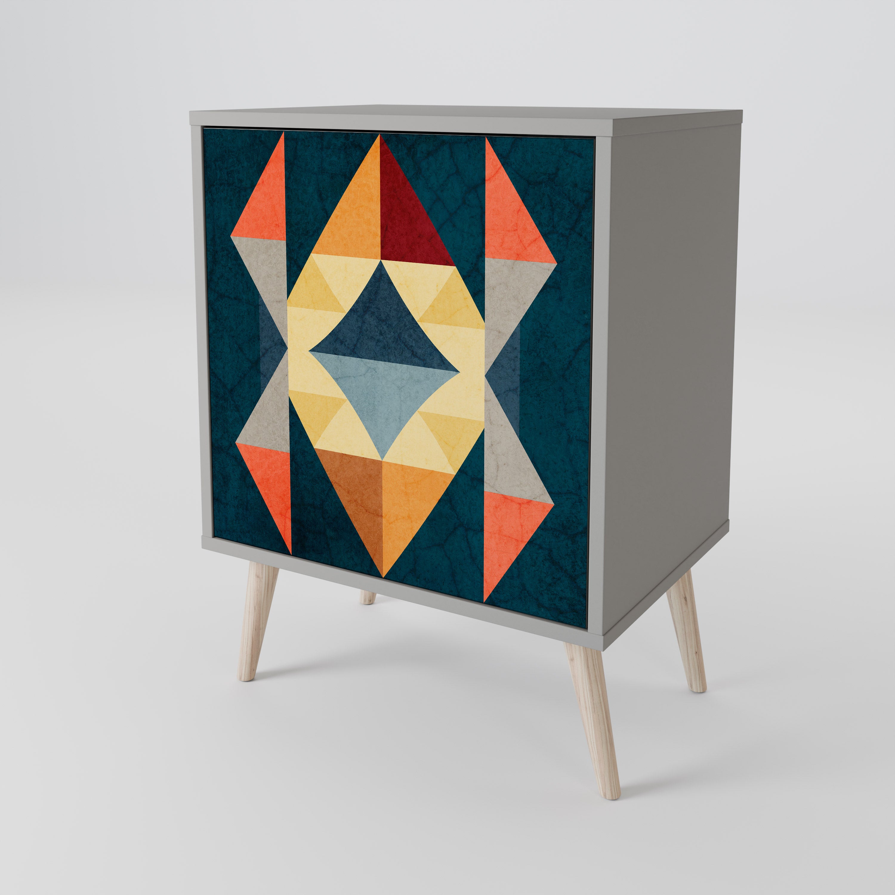 CRACKED ILLUSION Komoda 1-drzwiowa korpus Szary