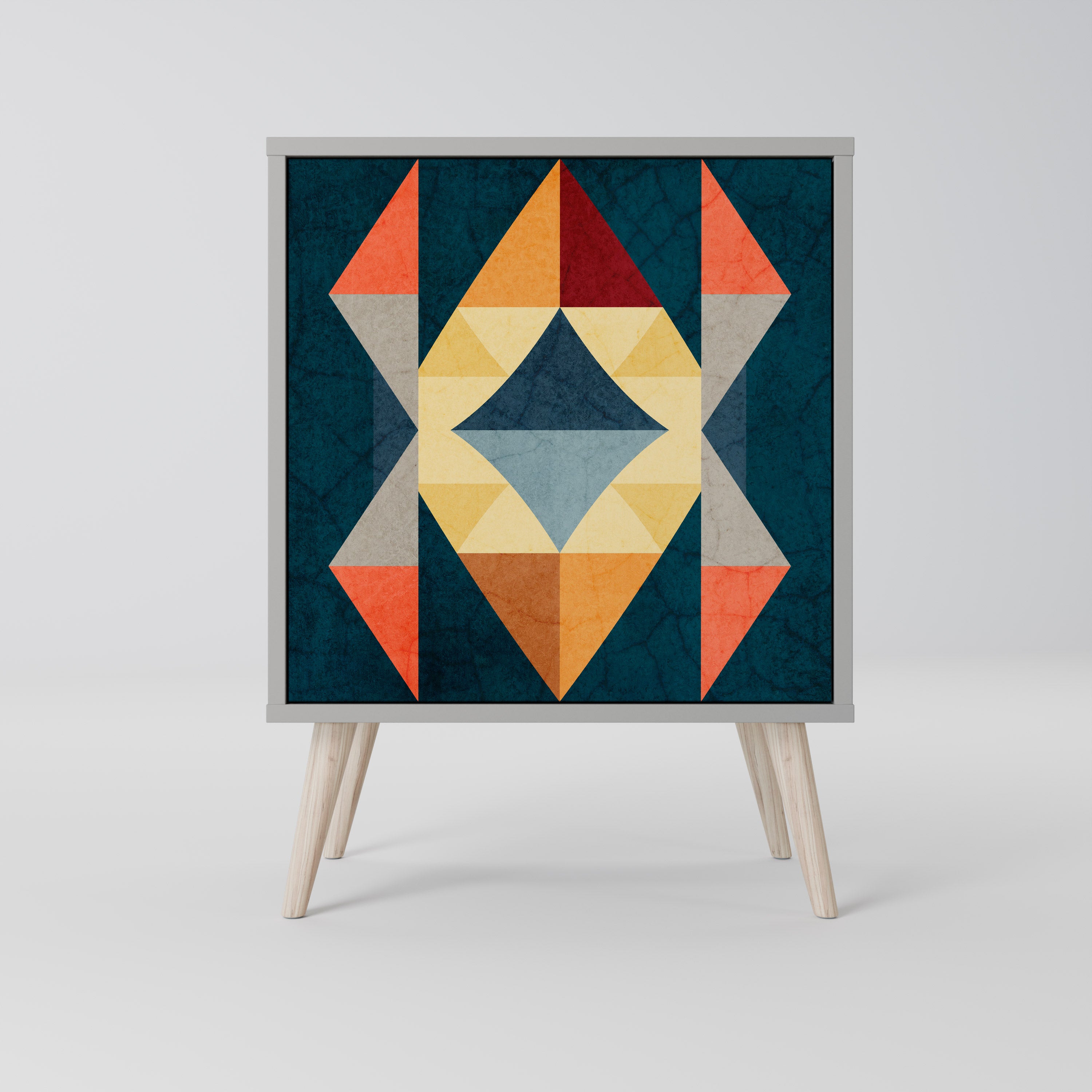 CRACKED ILLUSION Komoda 1-drzwiowa korpus Szary