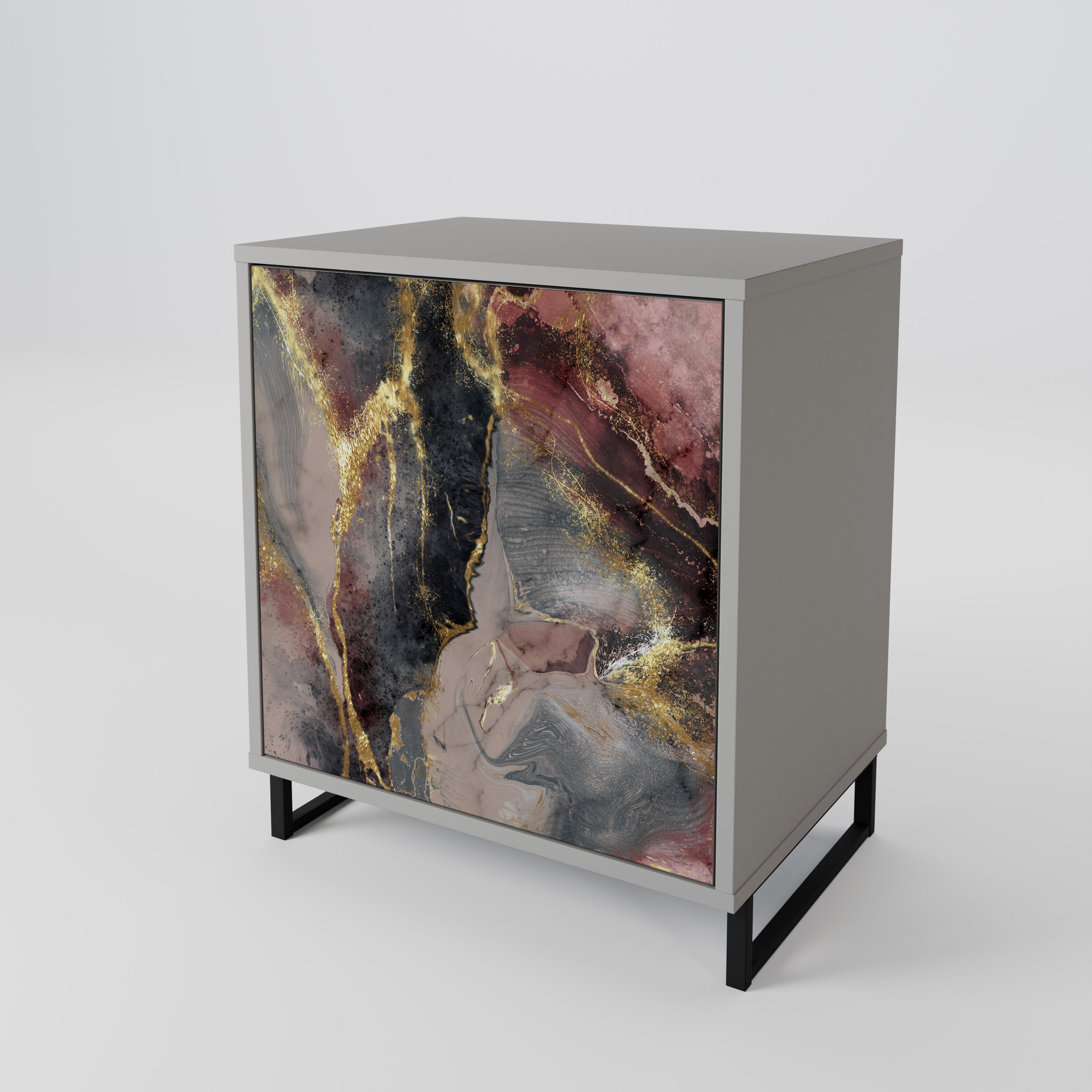 GOLDEN TIDES Komoda 1-drzwiowa korpus Szary