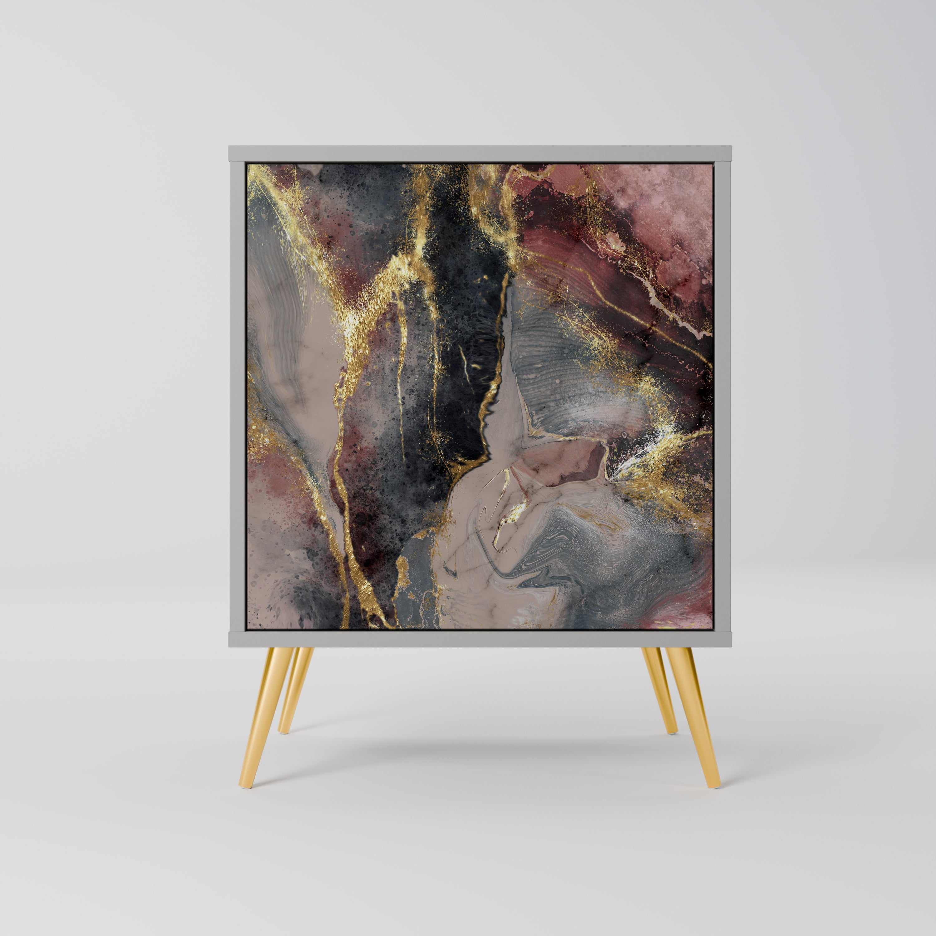 GOLDEN TIDES Komoda 1-drzwiowa korpus Szary