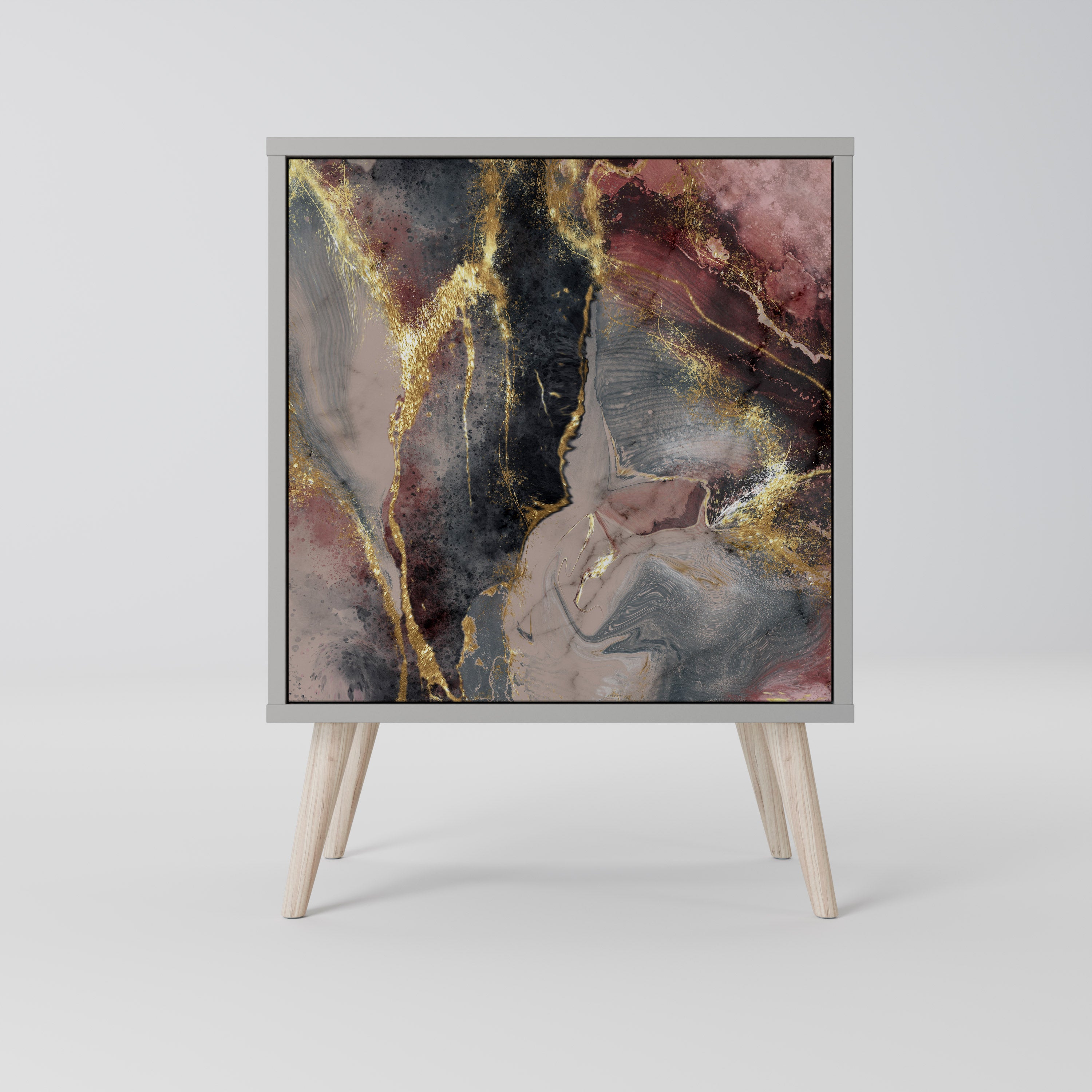 GOLDEN TIDES Komoda 1-drzwiowa korpus Szary