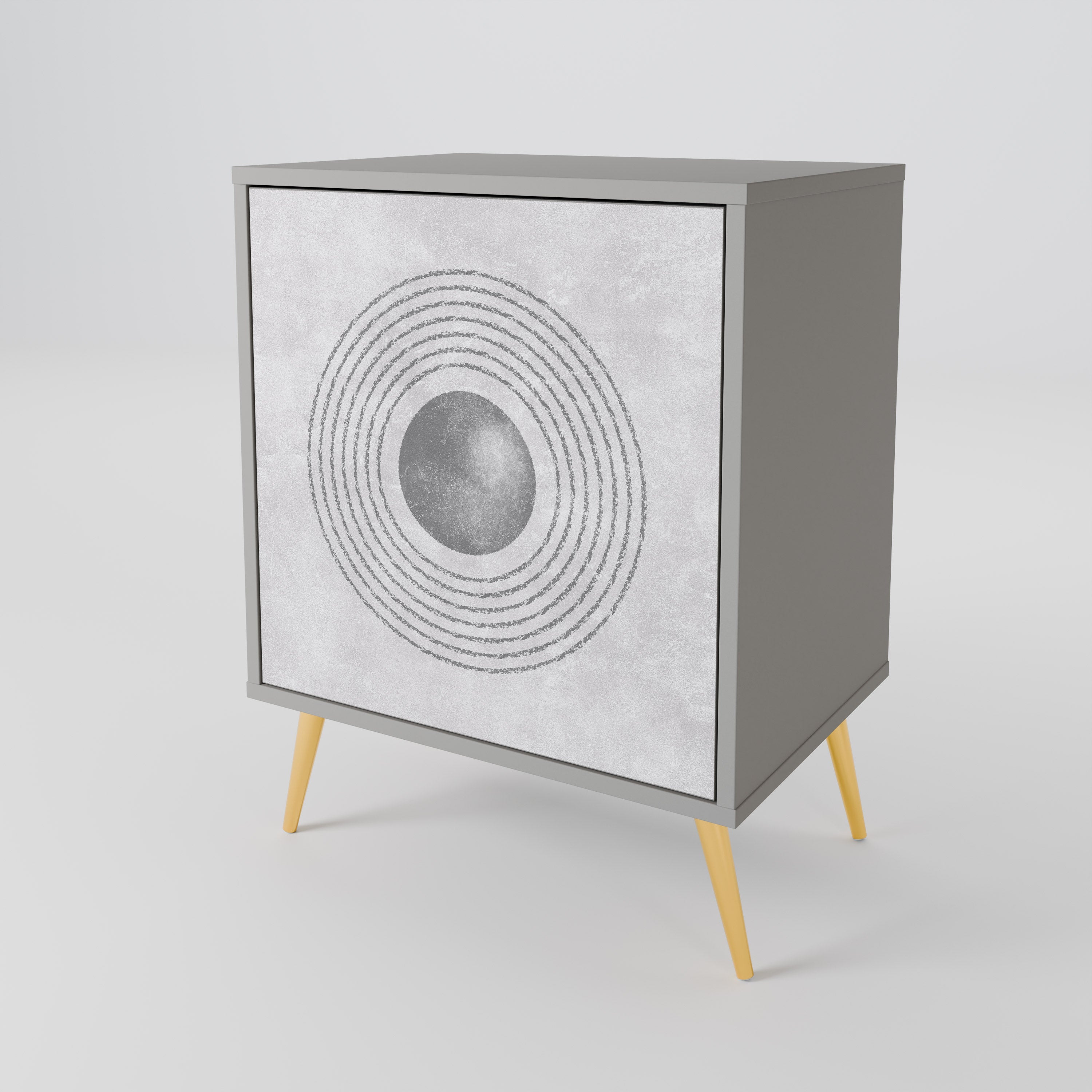 SOLID CIRCLES Komoda 1-drzwiowa korpus Szary