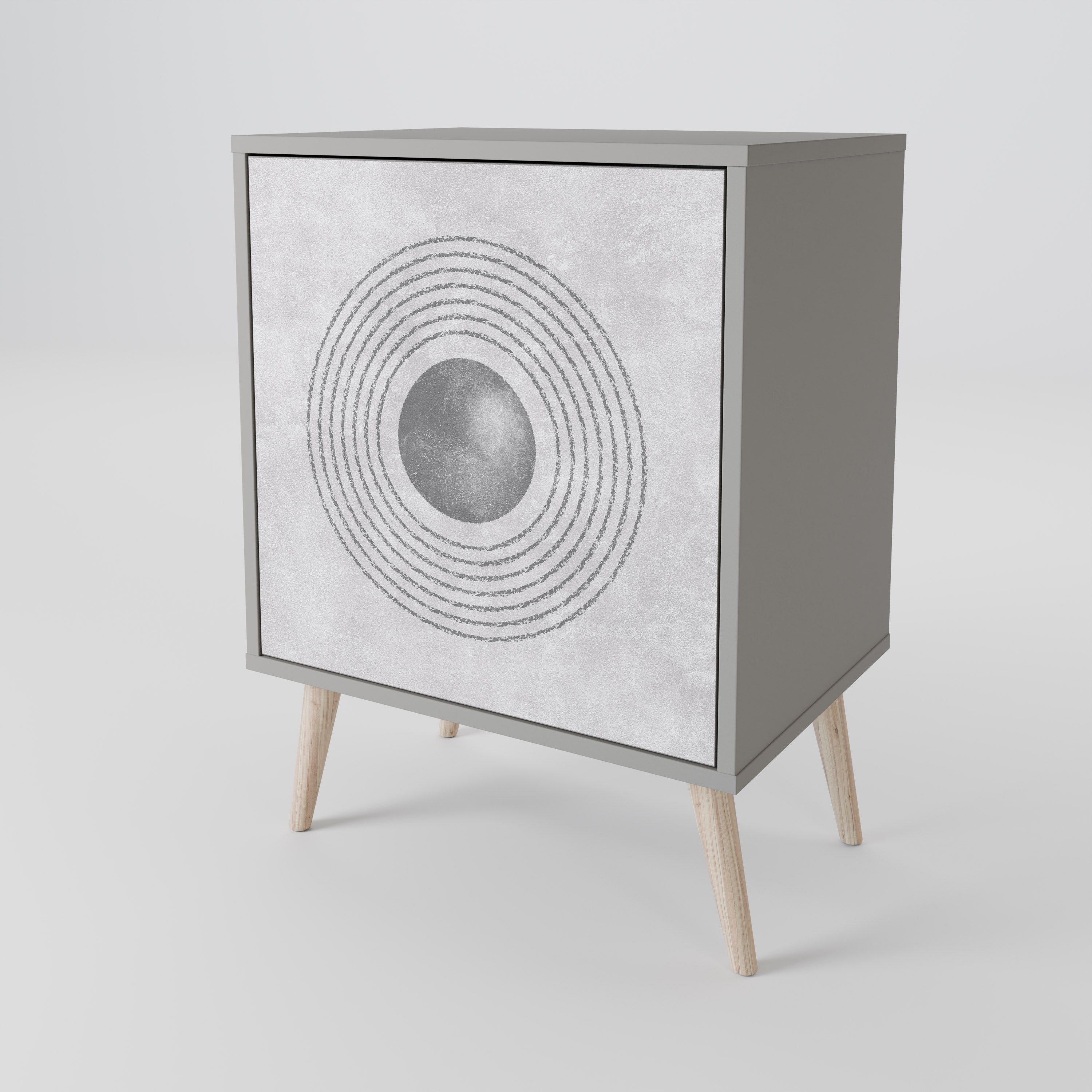 SOLID CIRCLES Komoda 1-drzwiowa korpus Szary