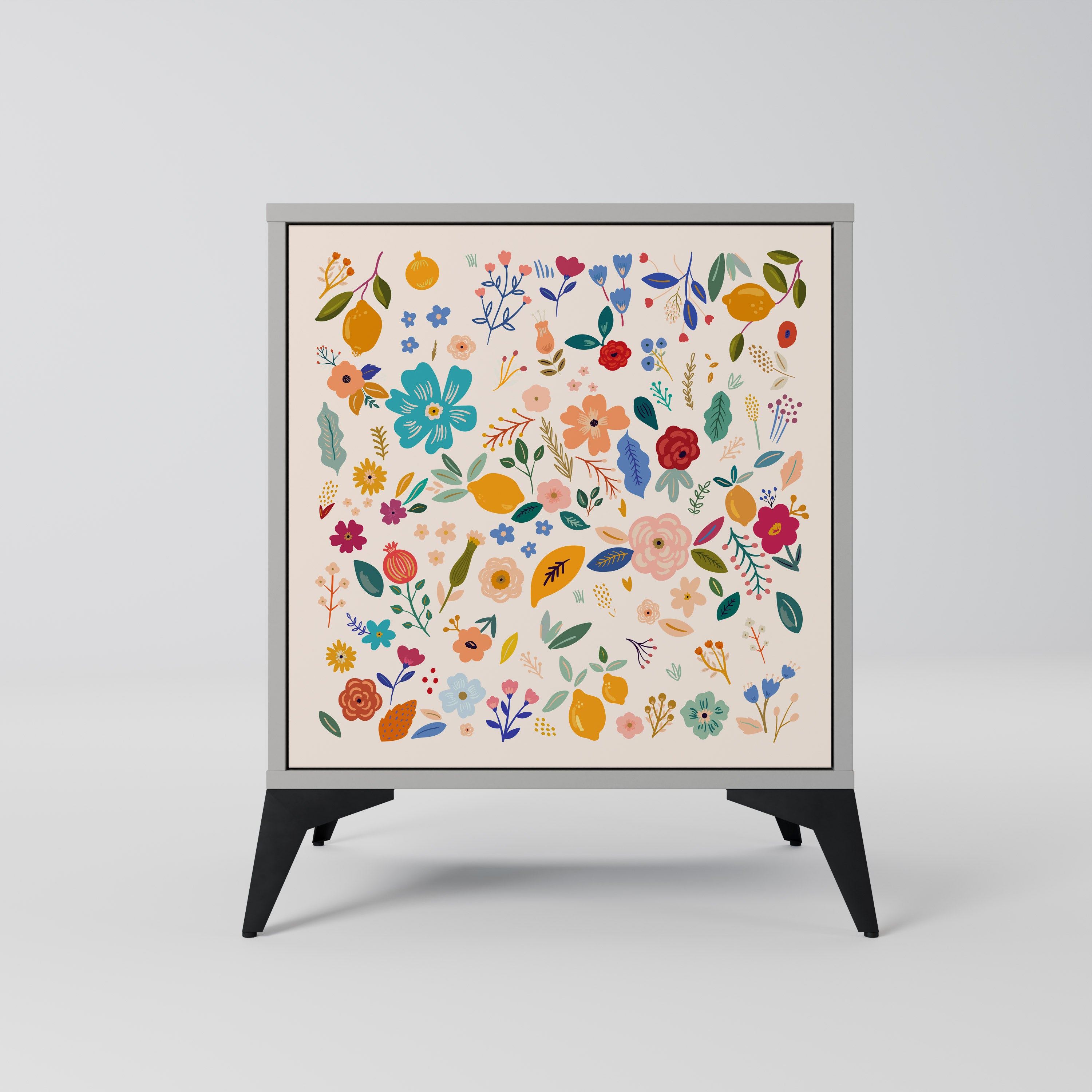 FLORAL COMBINATION Komoda 1-drzwiowa korpus Szary