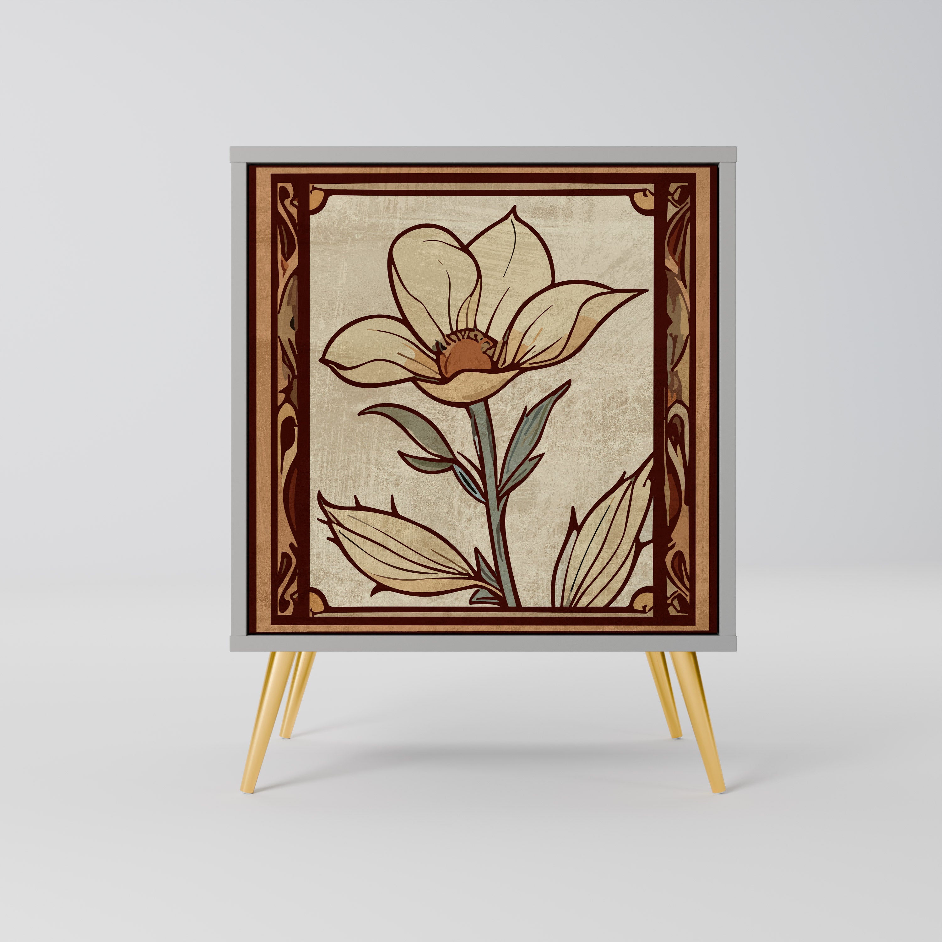 TIMELESS FLORA Komoda 1-drzwiowa korpus Szary