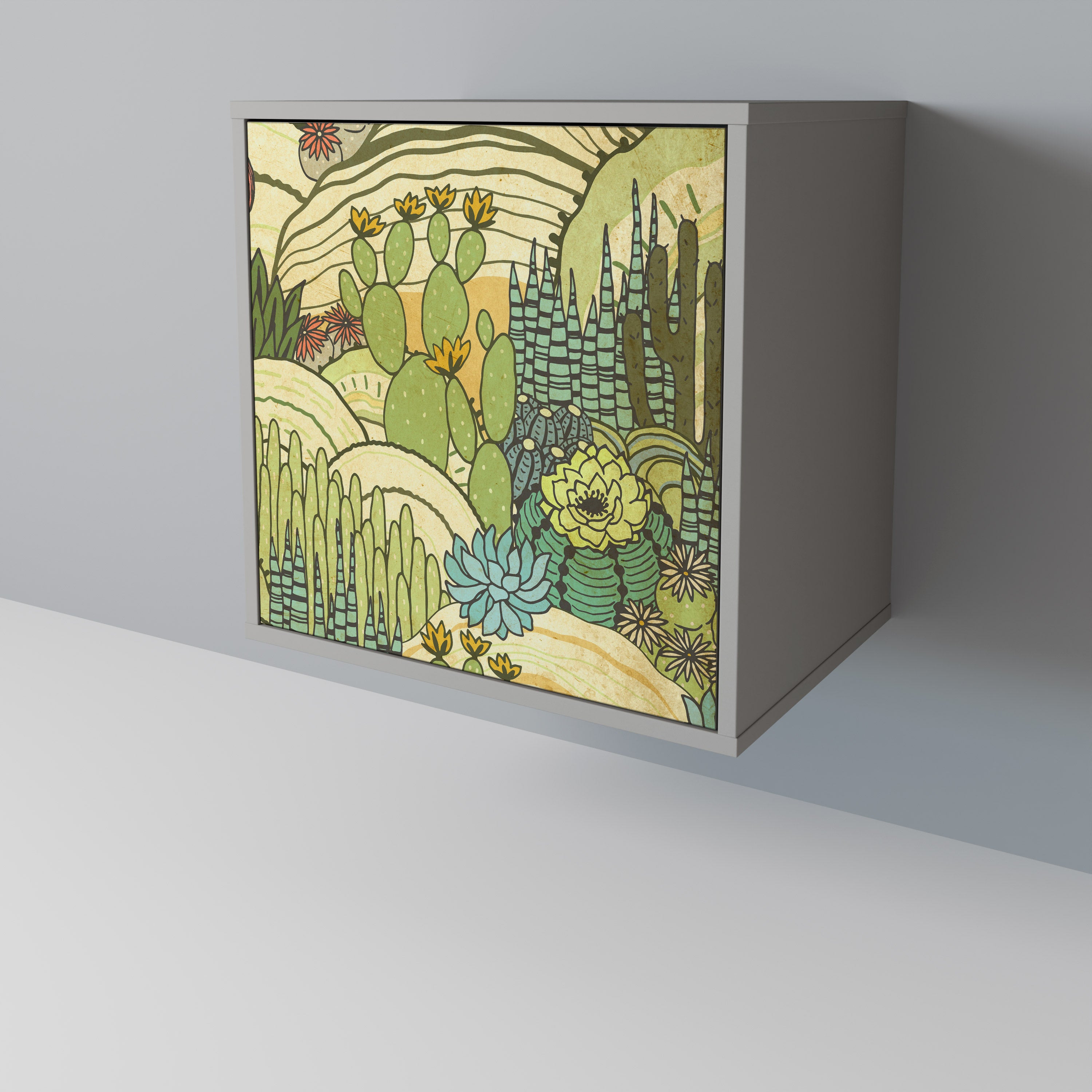 SUCCULENTS KALEIDOSCOPE Komoda 1-drzwiowa korpus Szary