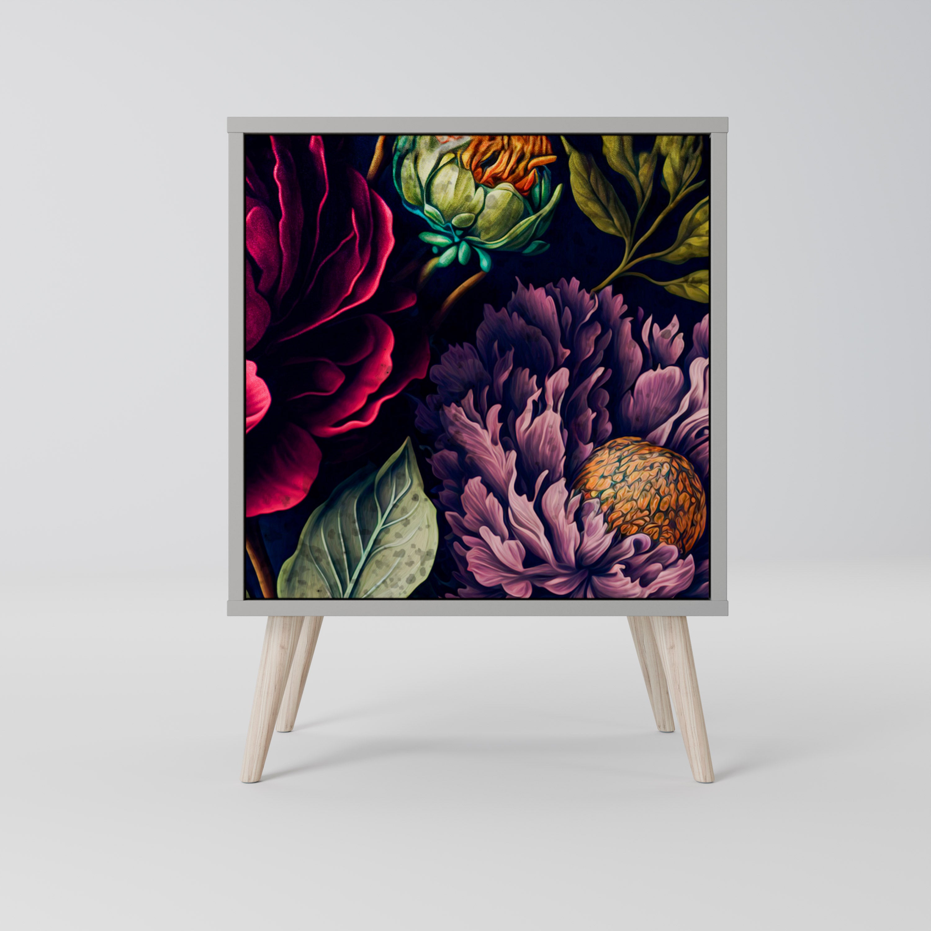 BLOOMING ELEGANCE Komoda 1-drzwiowa korpus Szary