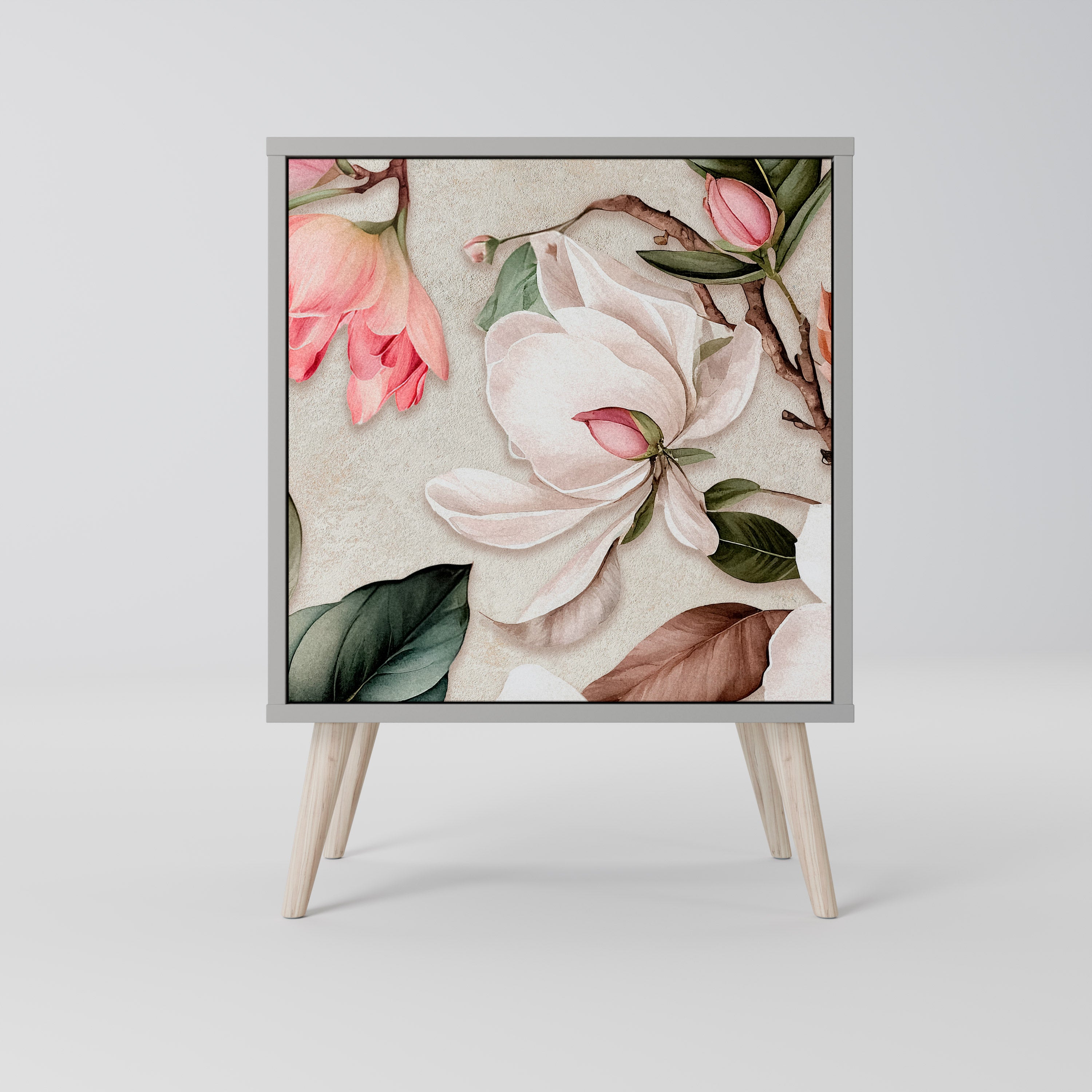 FLORAL GRACE Komoda 1-drzwiowa korpus Szary