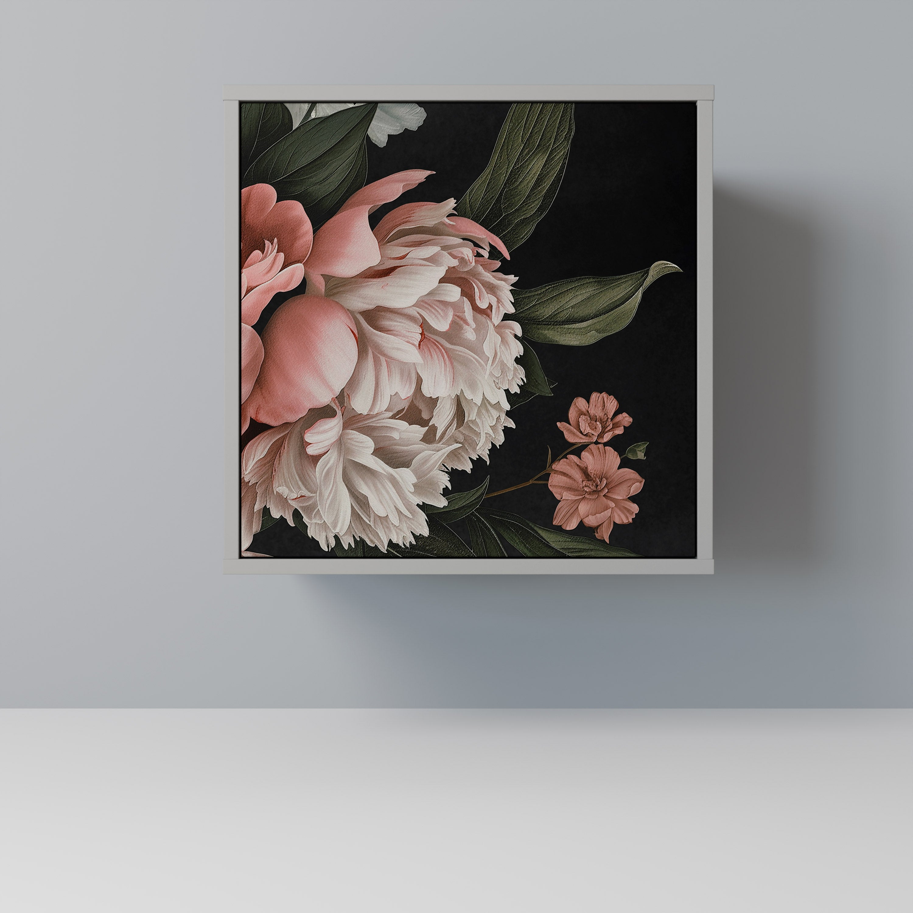 LUSH ELEGANCE Komoda 1-drzwiowa korpus Szary