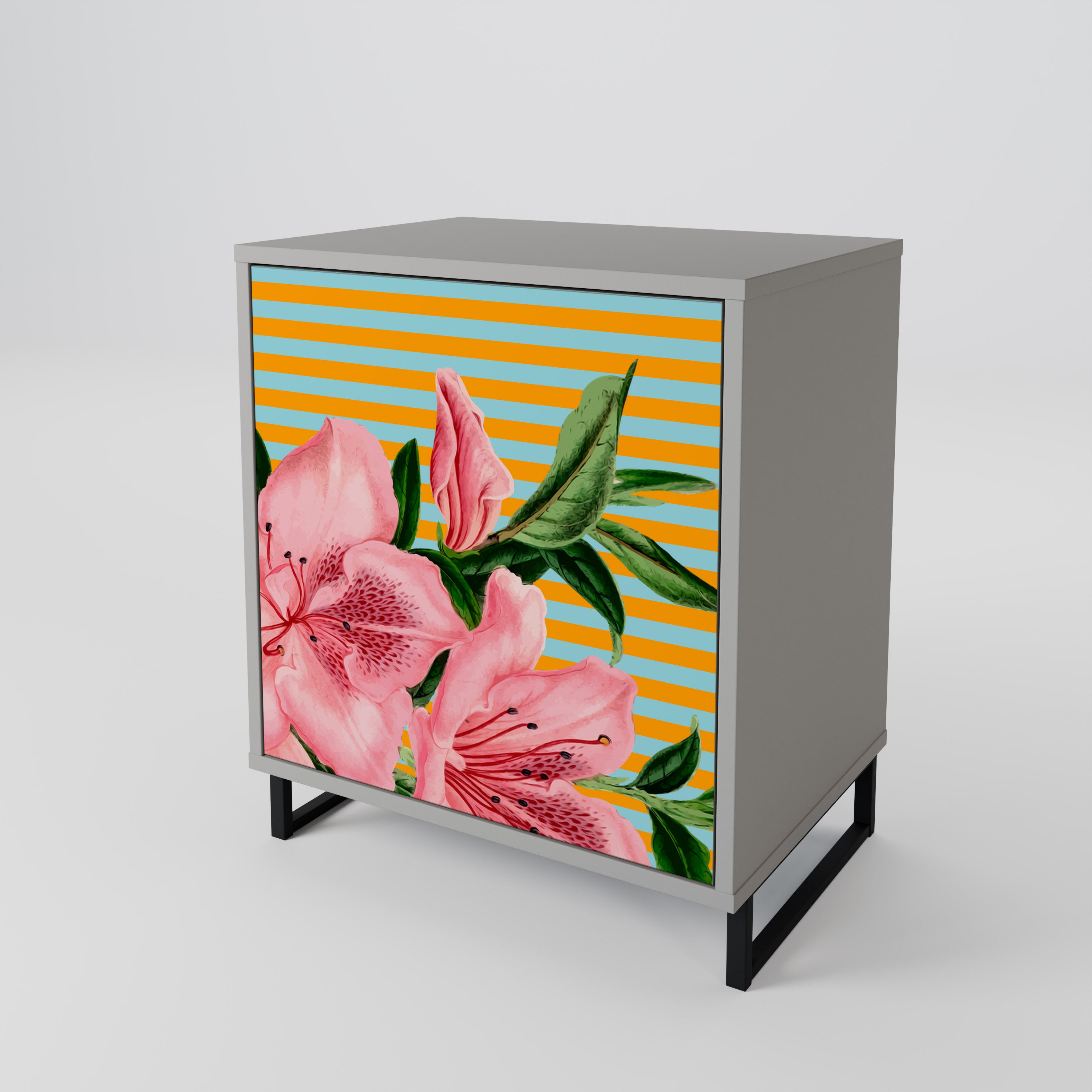 FRAGILE BEAUTY Komoda 1-drzwiowa korpus Szary