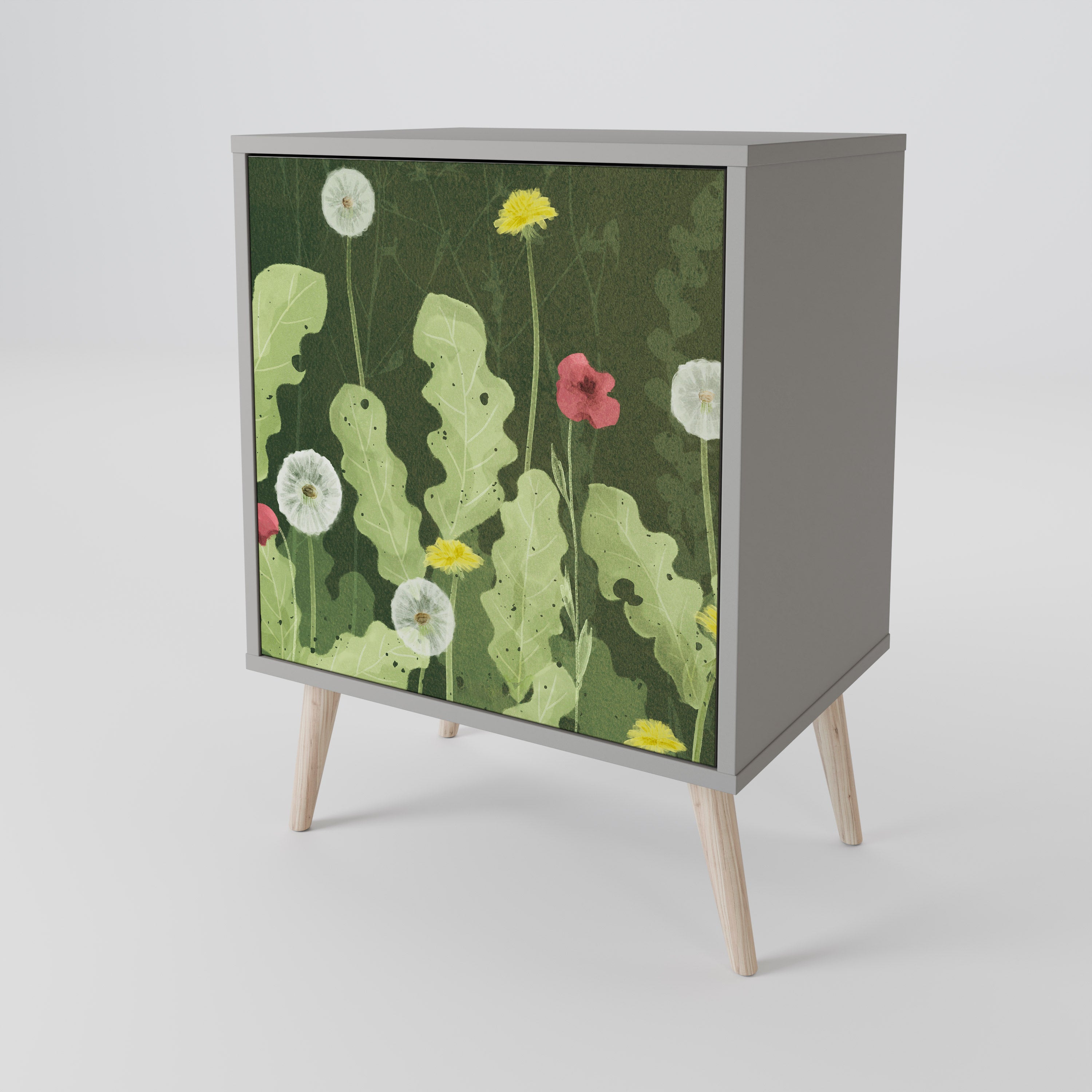 DANDELION AMUSE Komoda 1-drzwiowa korpus Szary