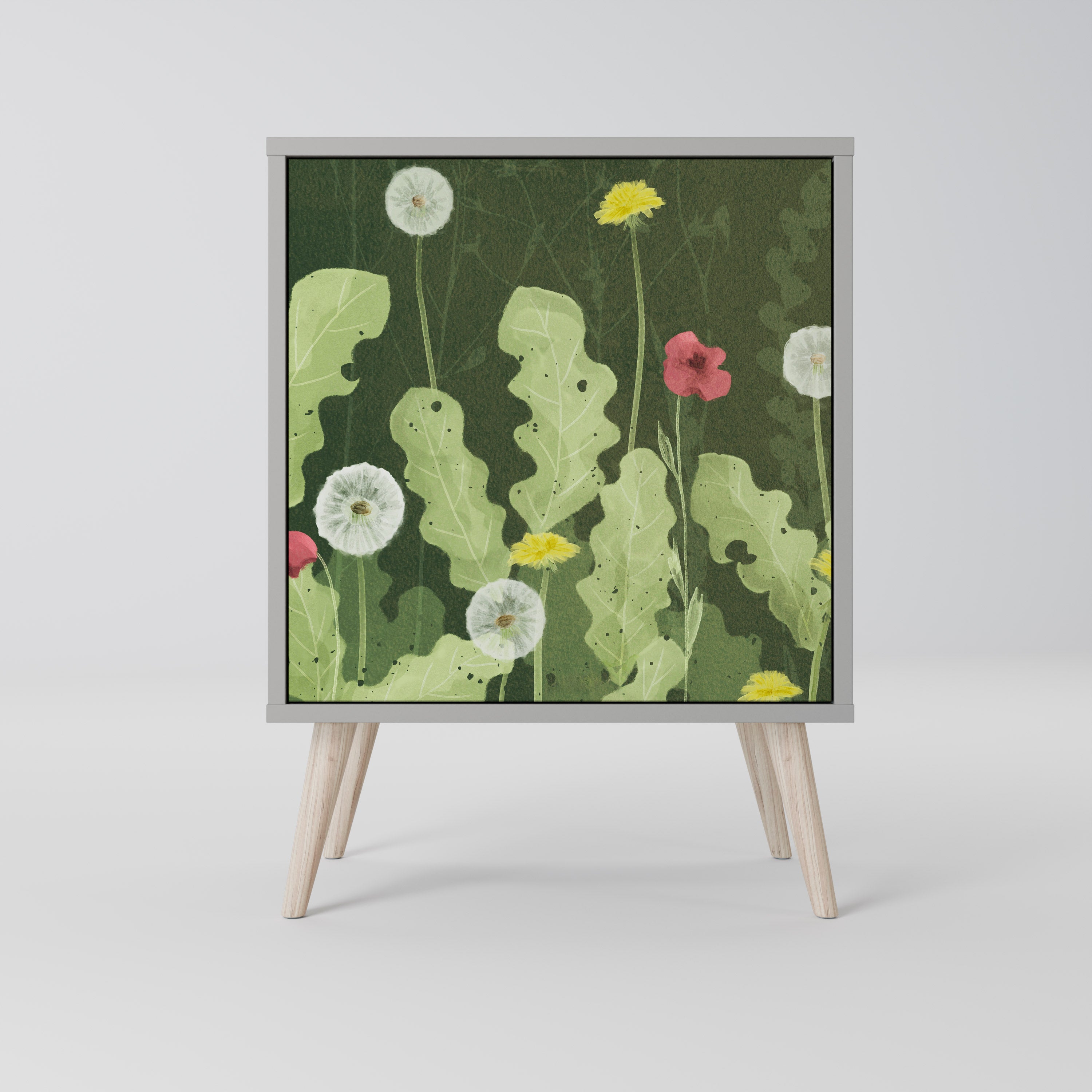 DANDELION AMUSE Komoda 1-drzwiowa korpus Szary
