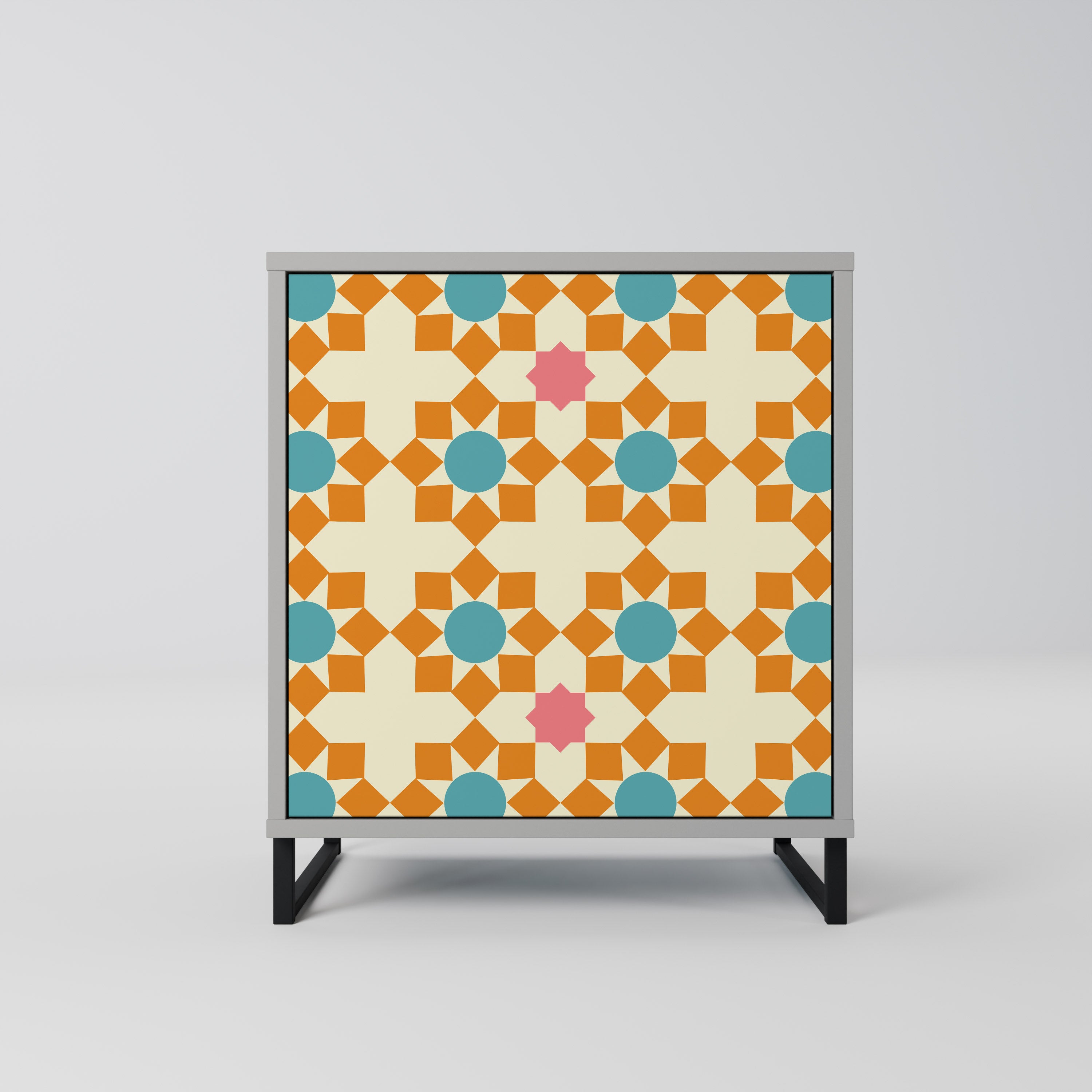 FLORAL DECOR Komoda 1-drzwiowa korpus Szary